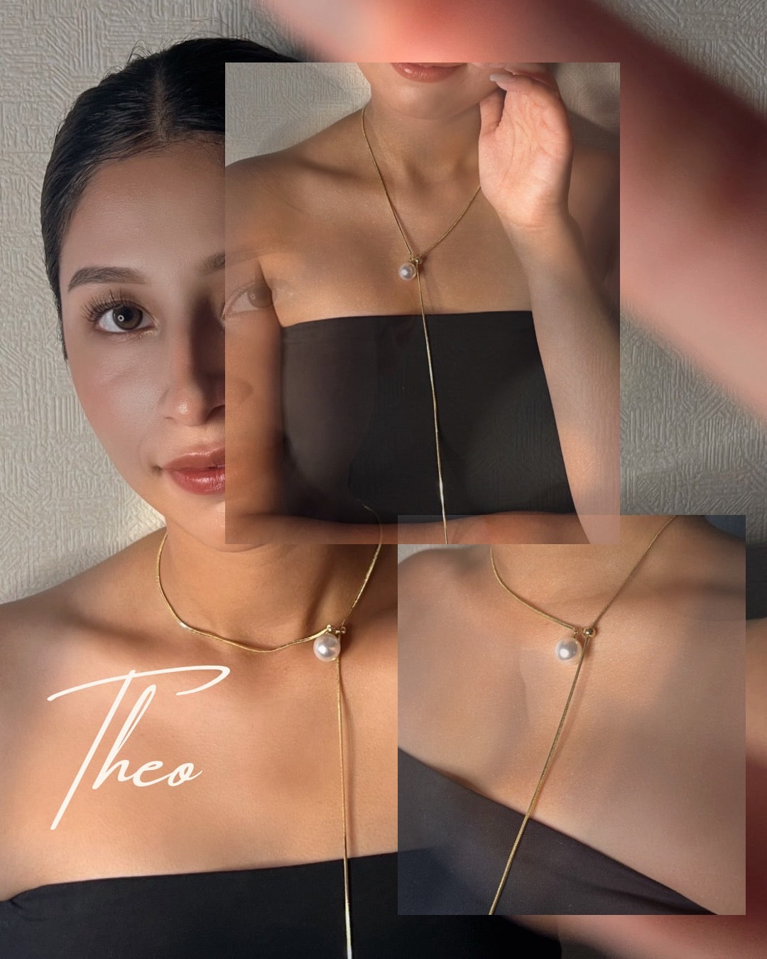 パールスライダーネックレス