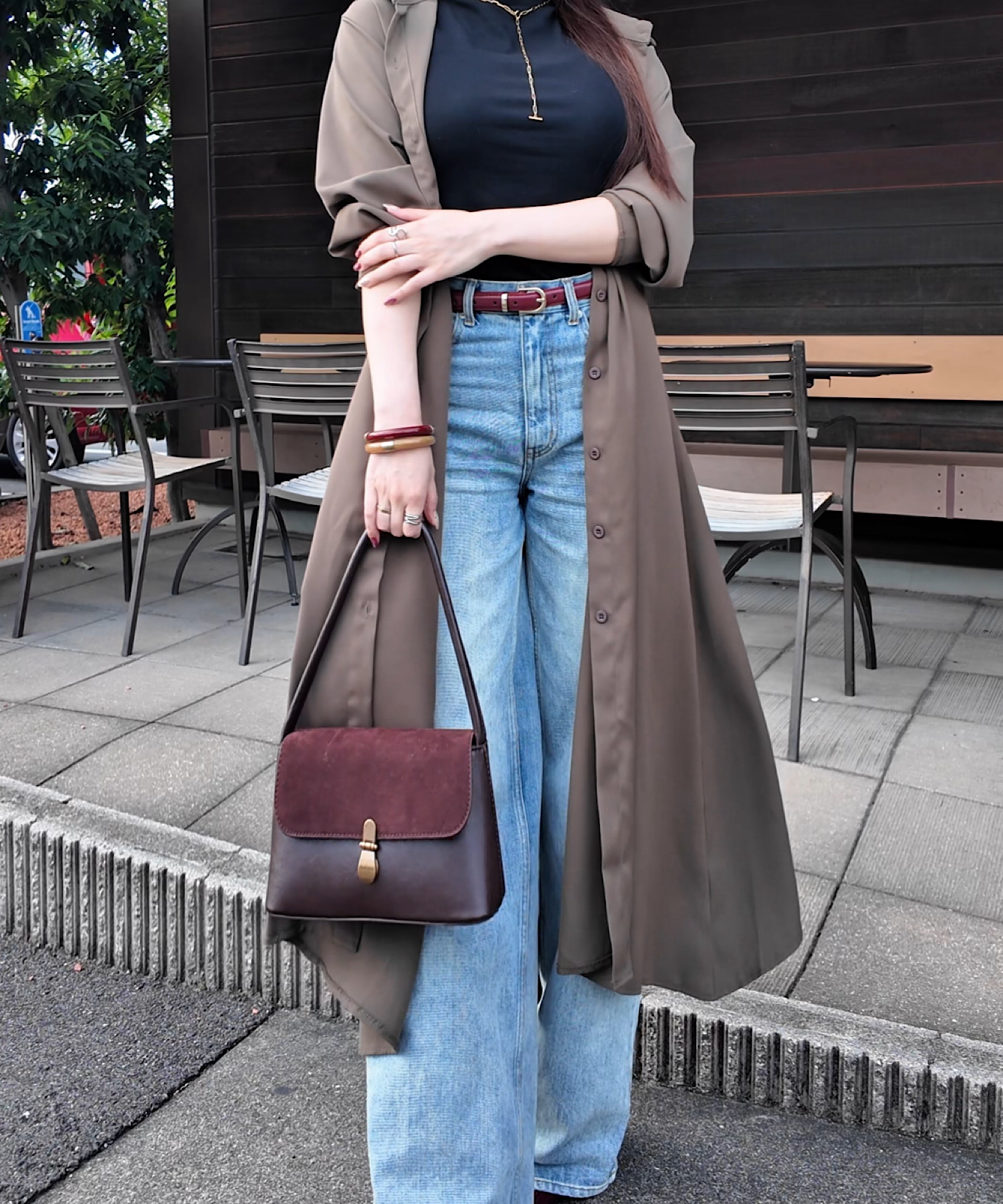 【予約商品】ウェストベルトシャツワンピース/ 様々シーン大活躍アイテム!