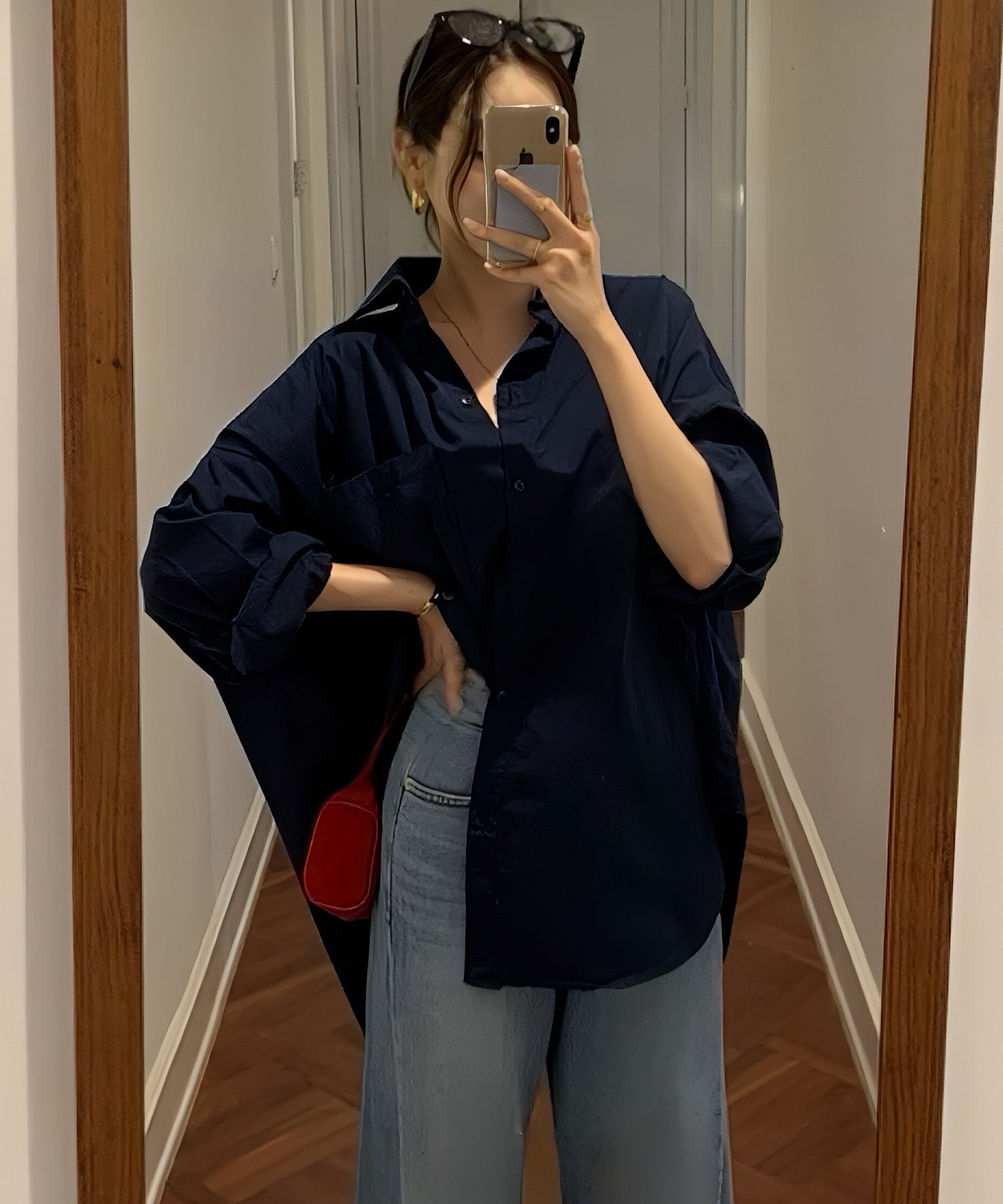 オーバーフィットシャツ