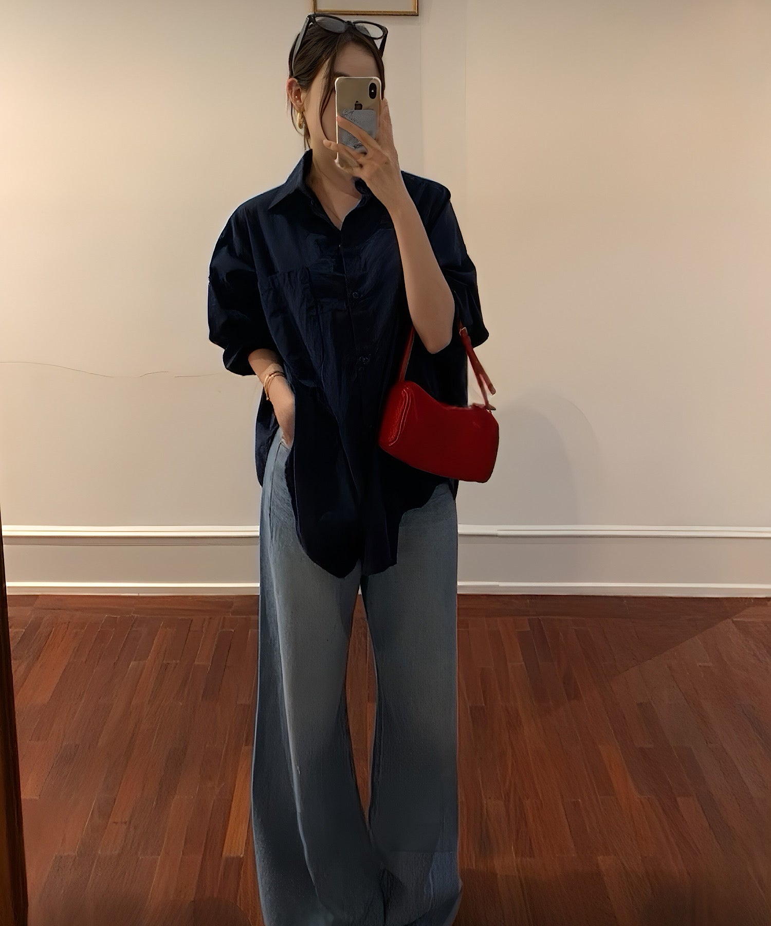 オーバーフィットシャツ