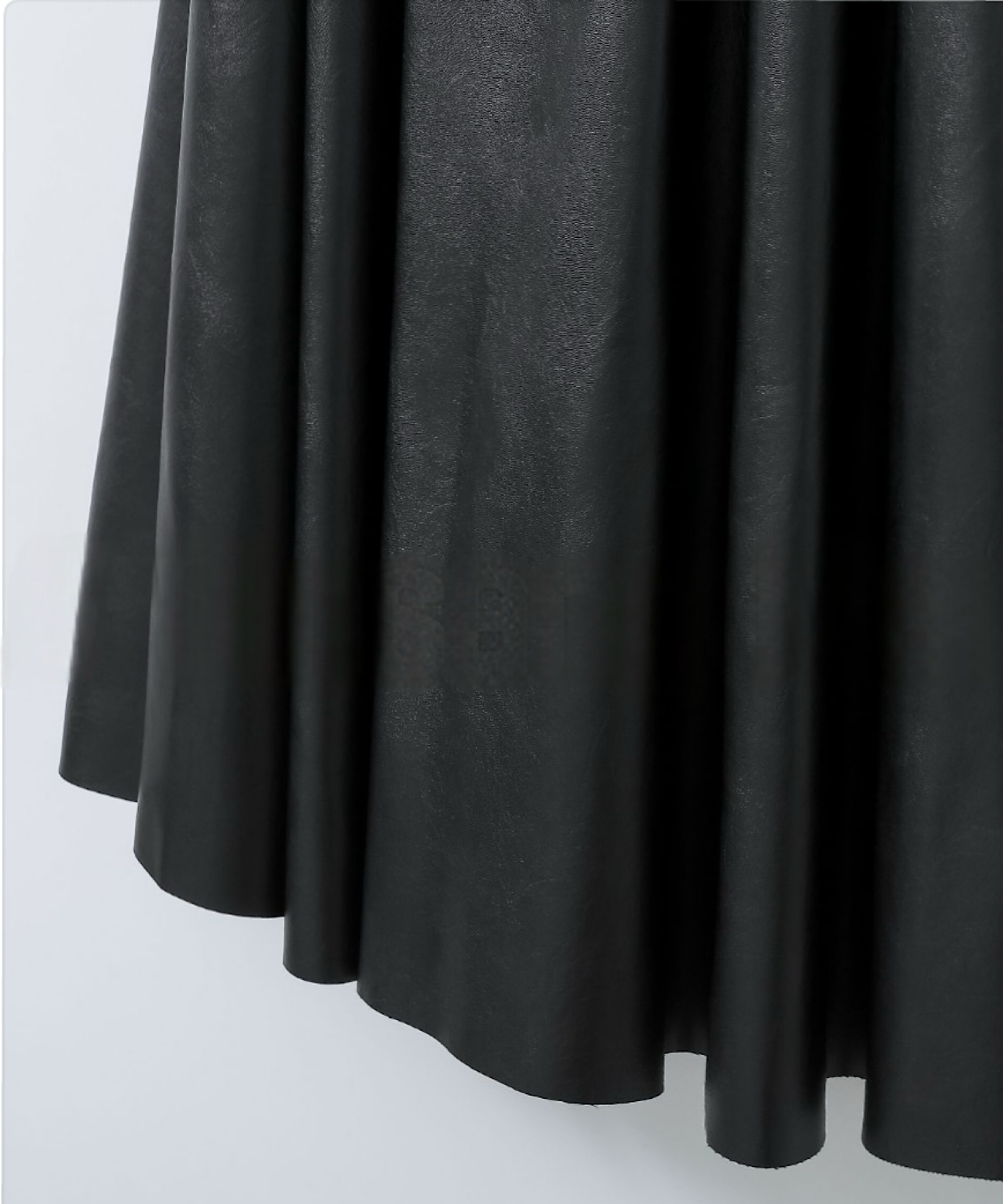 【一部通常販売】ヘップバーン エコレザーロングフレアスカート