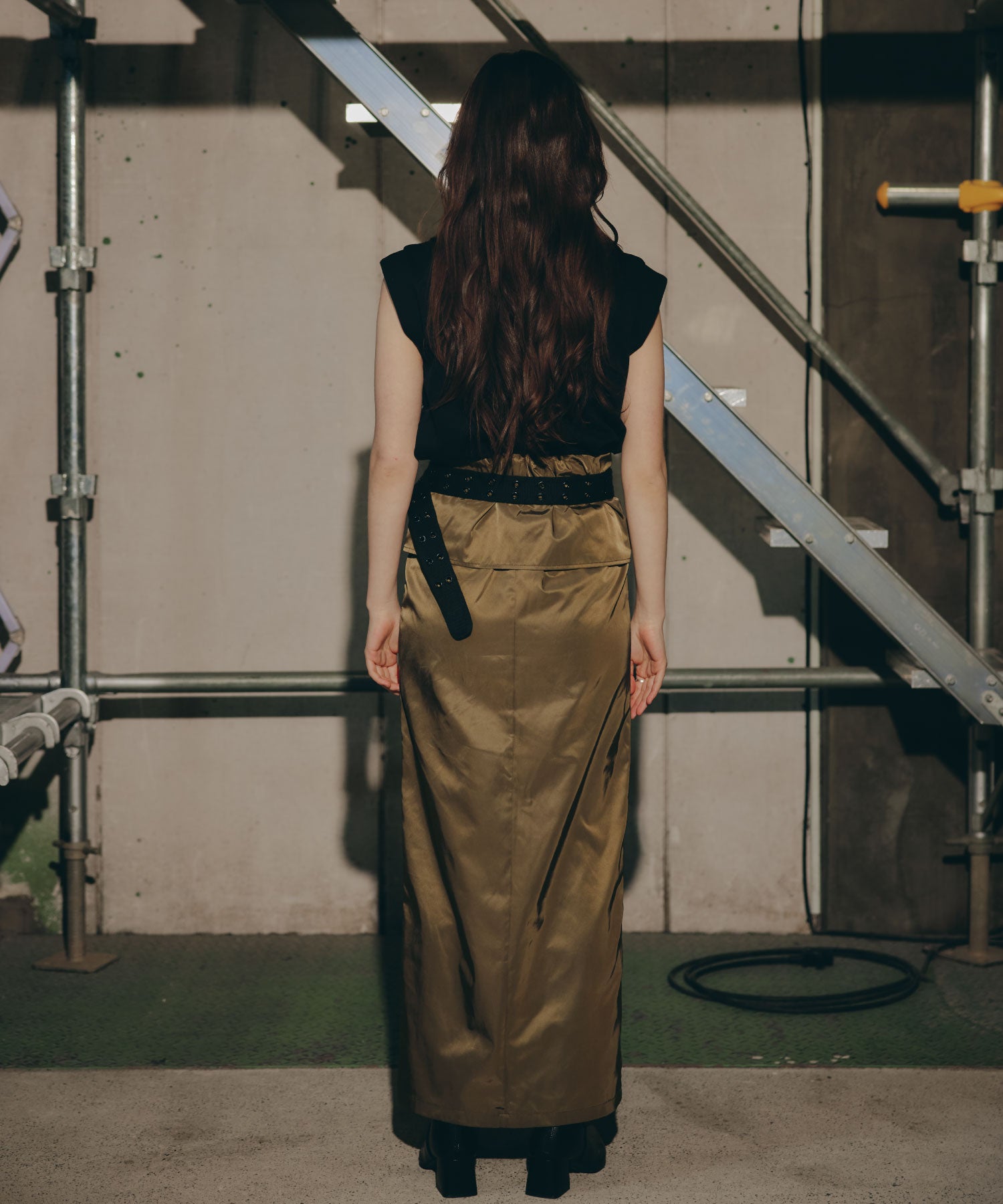 Pleat Shift Skirt/プリーツシフトスカート
