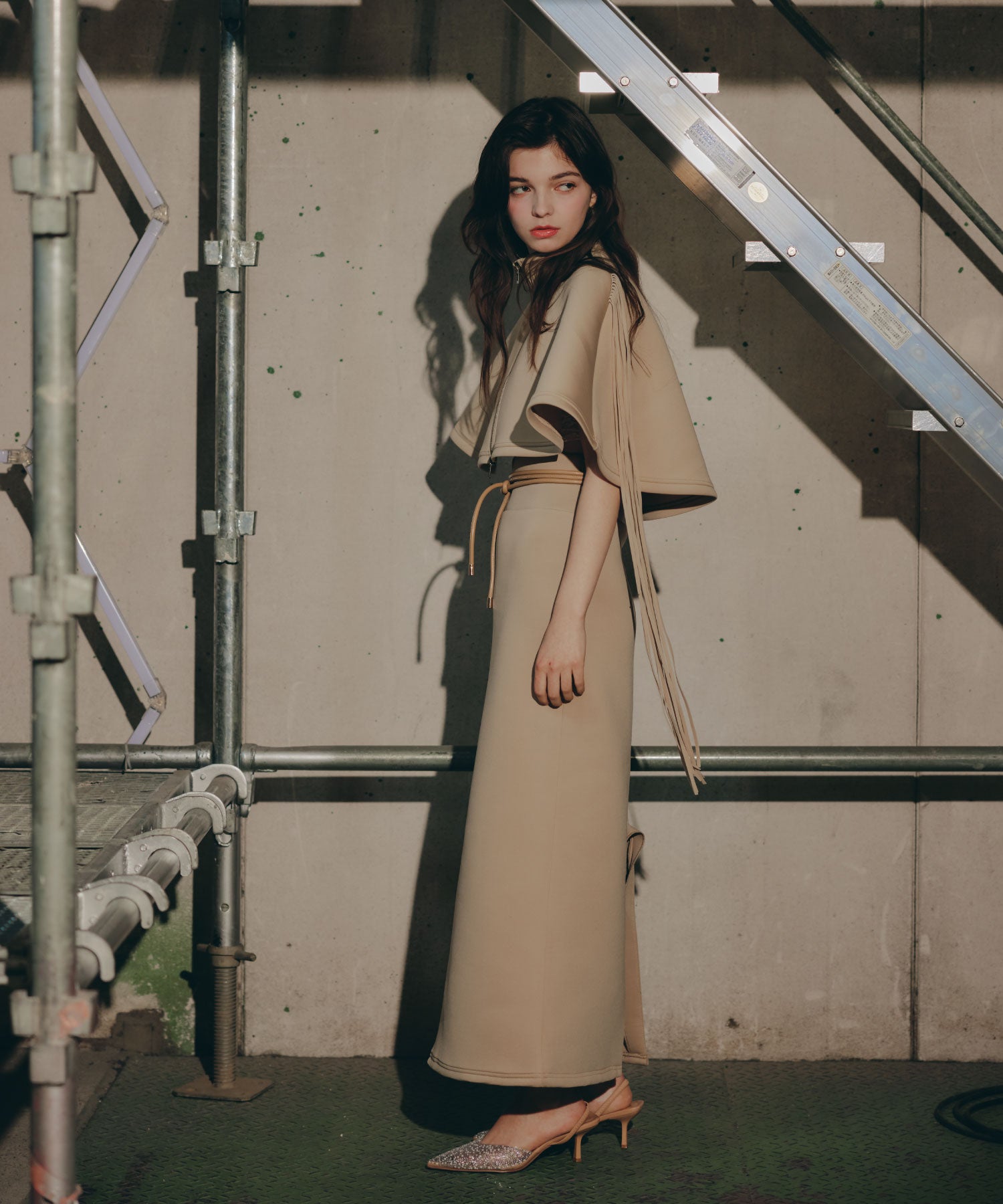 Fringe Cape set up/フリンジケープセットアップ