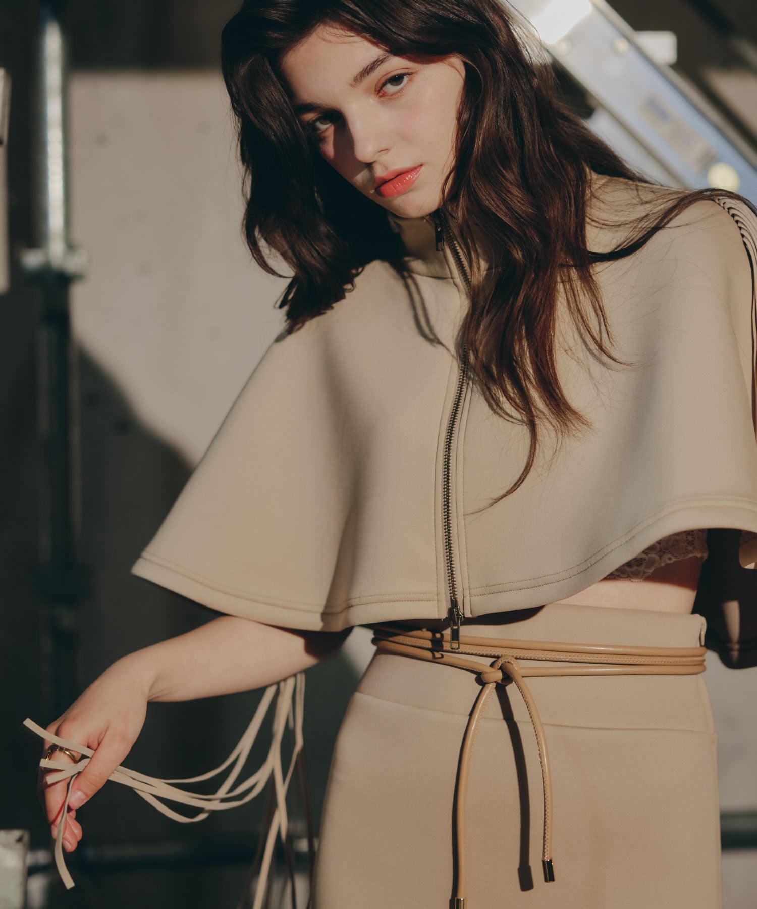 Fringe Cape set up/フリンジケープセットアップ