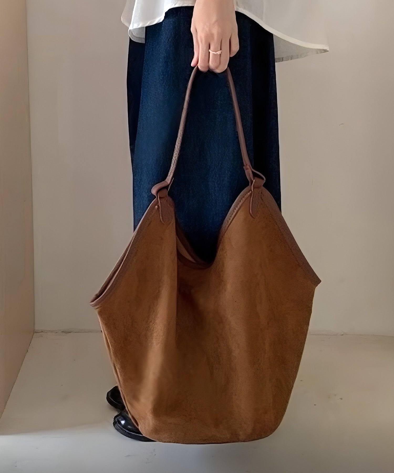 スウェードトートバッグ(インナーバッグ付)