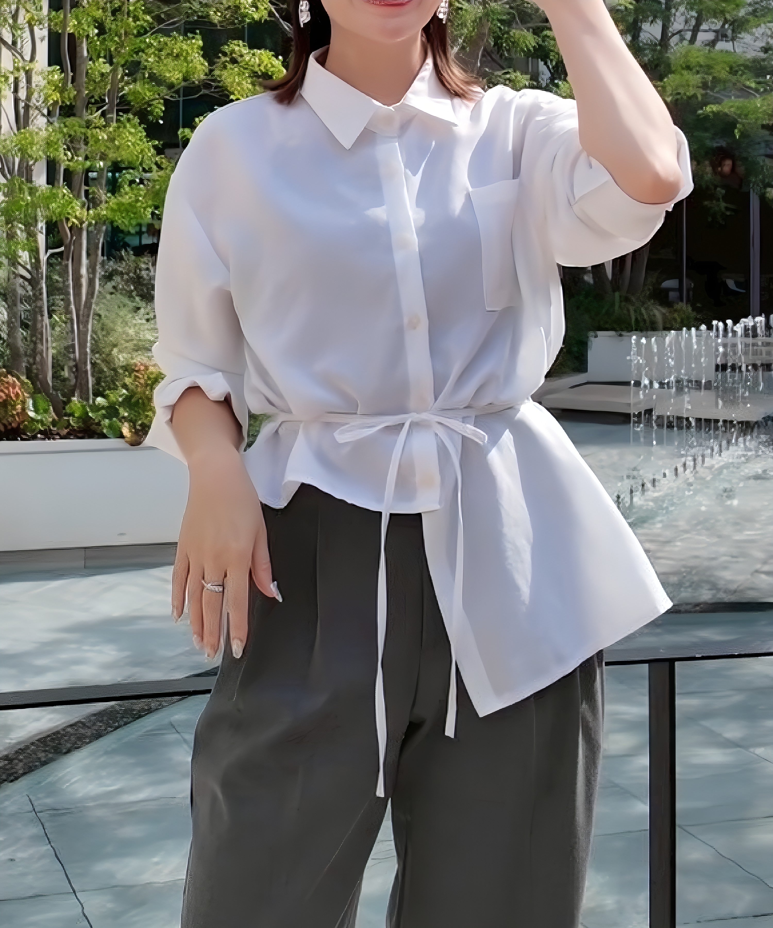 アシンメトリレイヤーシャツ