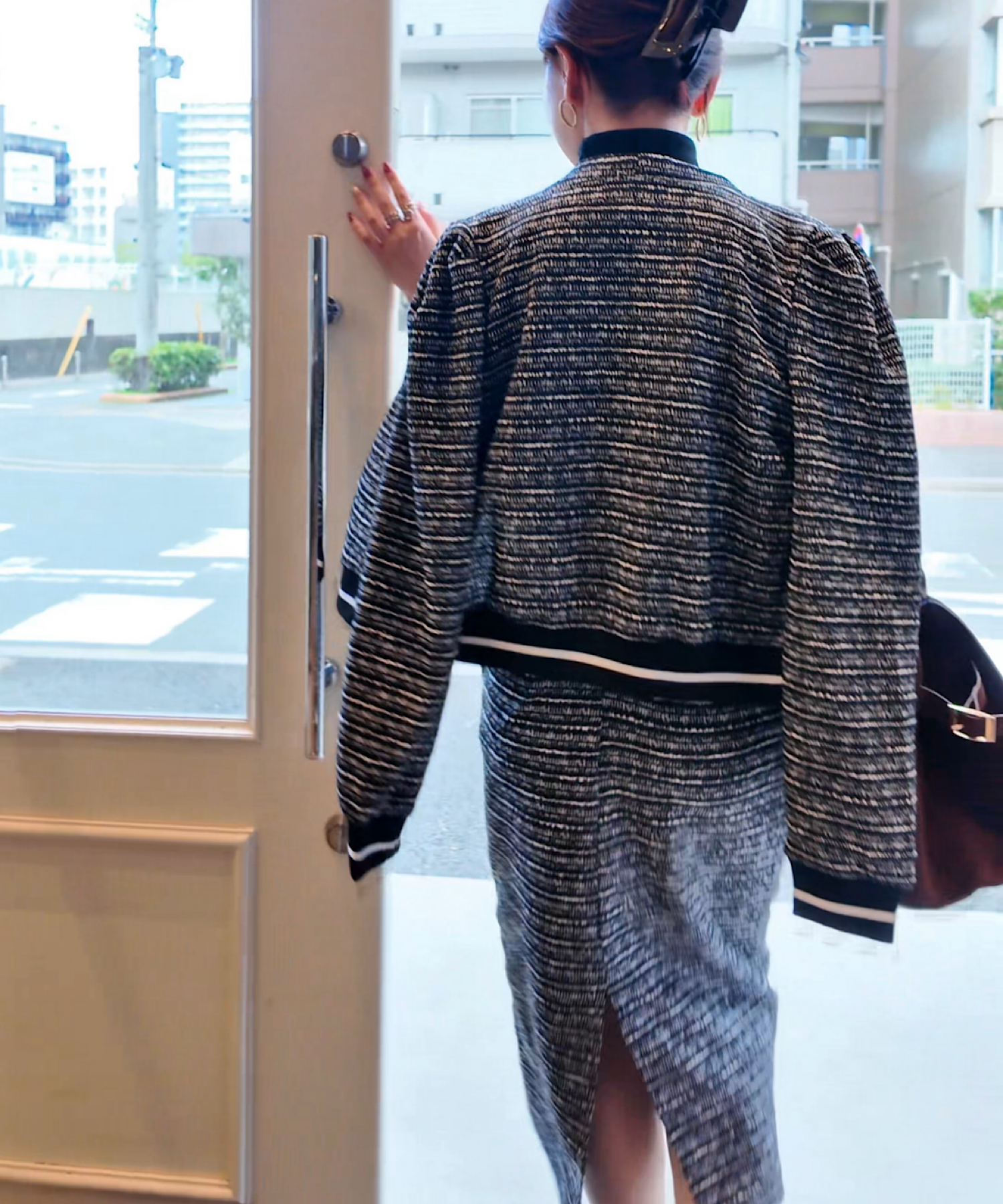 ツイードニットセットアップ