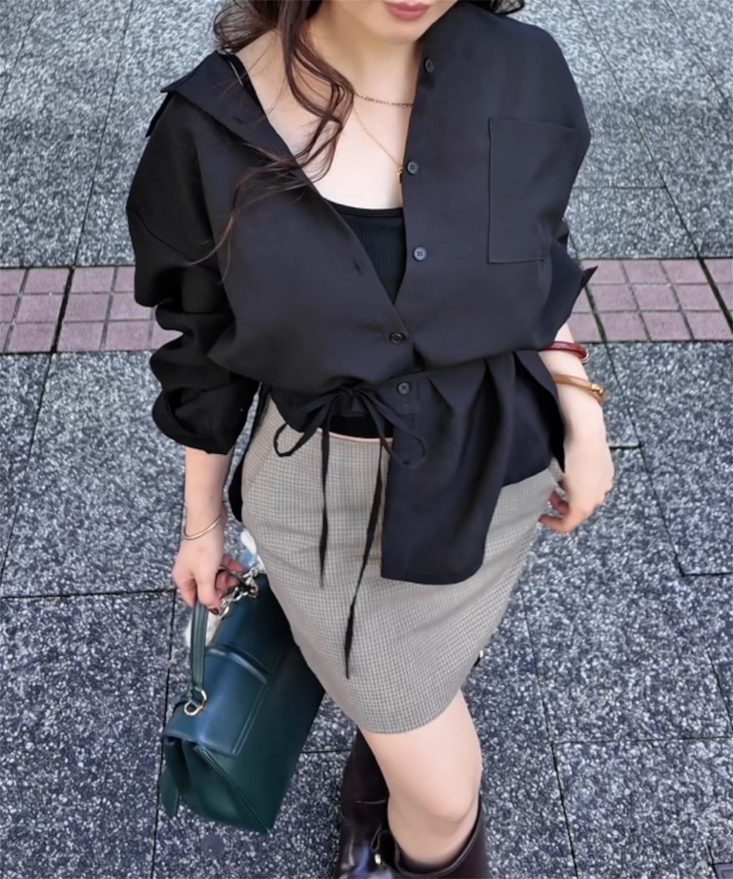 アシンメトリレイヤーシャツ