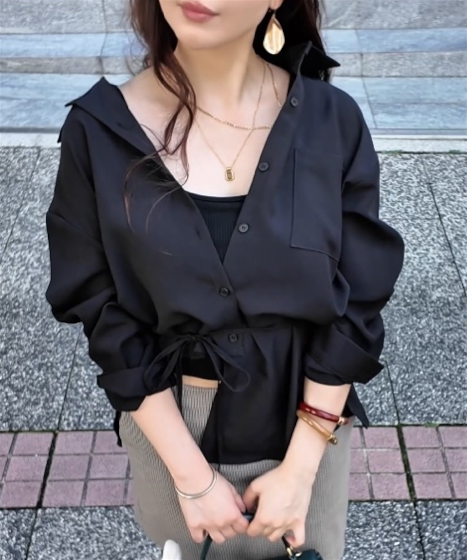 アシンメトリレイヤーシャツ