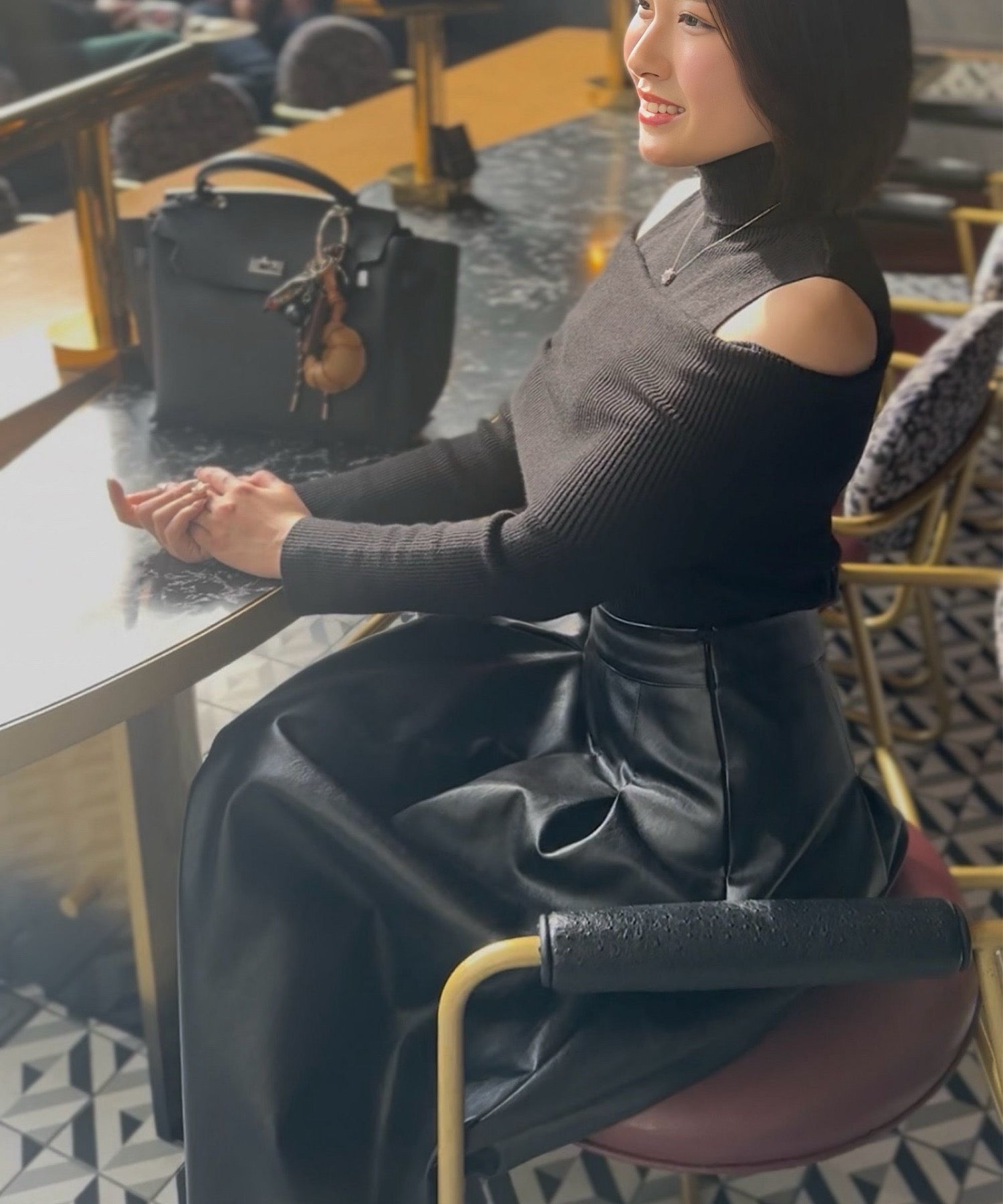 2wayスリムリブトップス