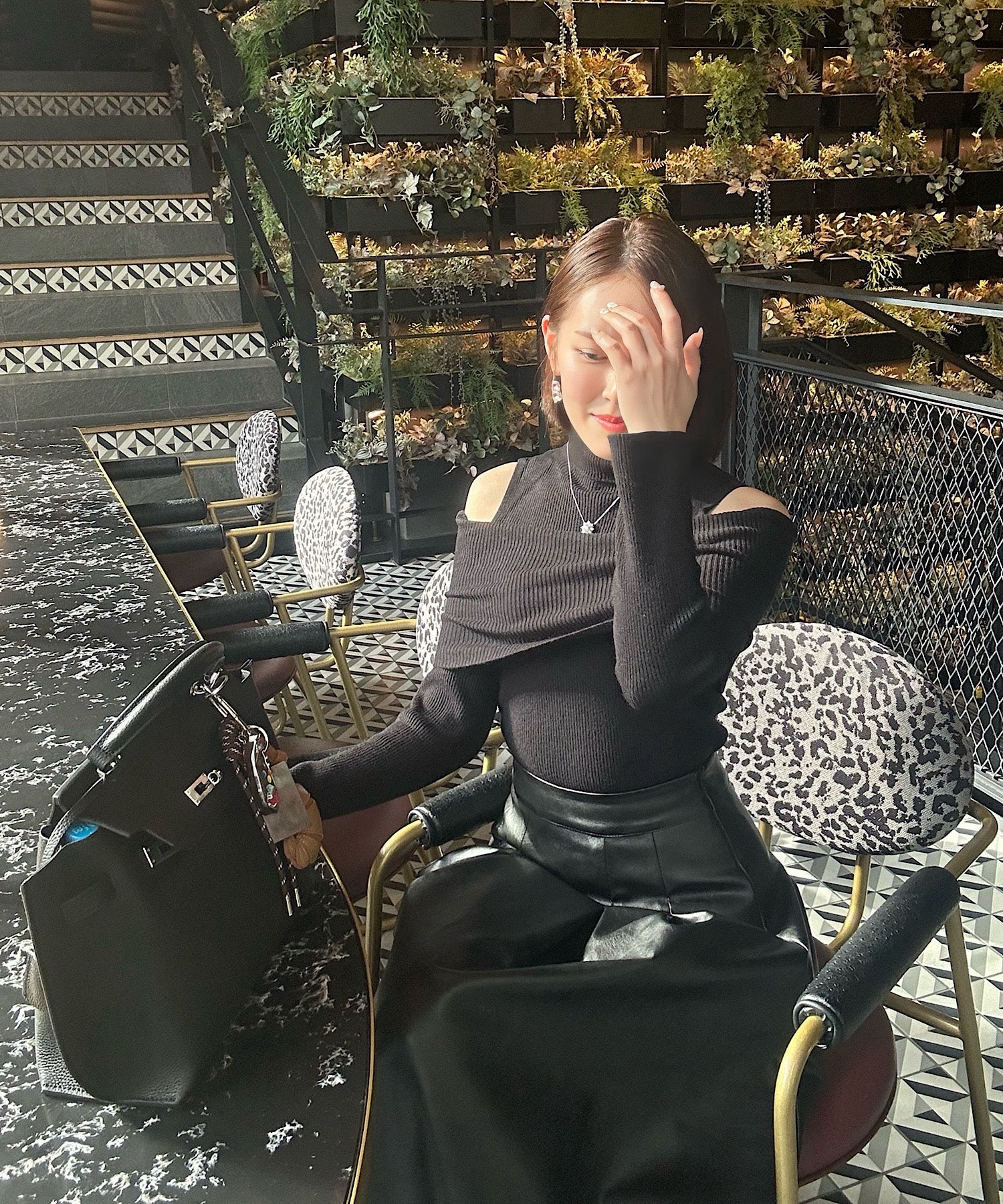 2wayスリムリブトップス