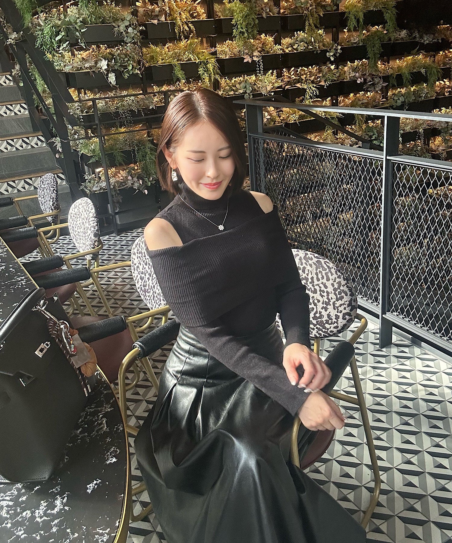 2wayスリムリブトップス