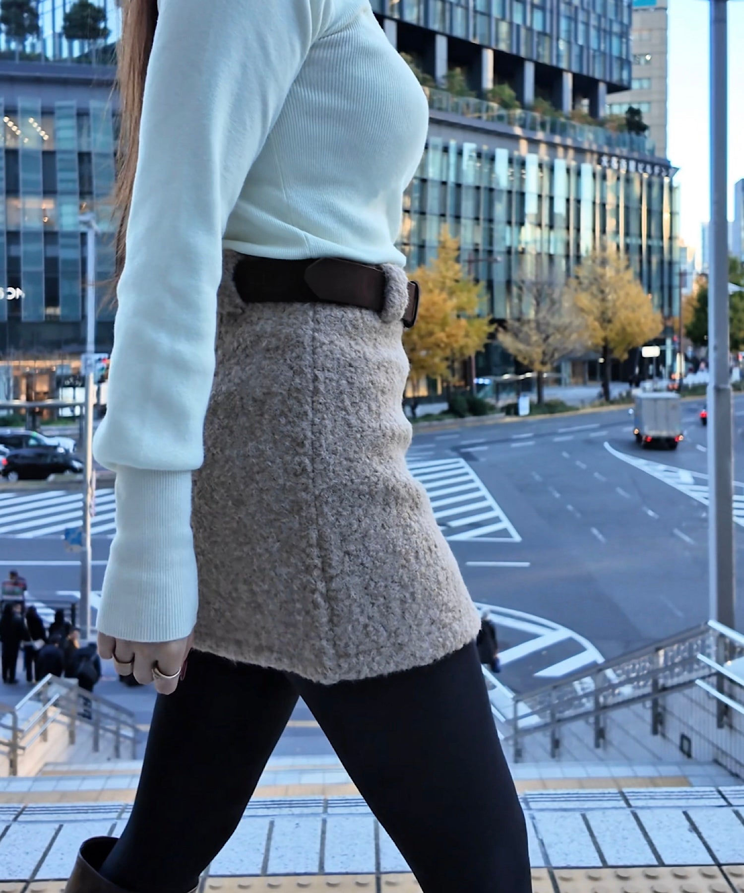 ボアタッチ ベルトフレアスカート