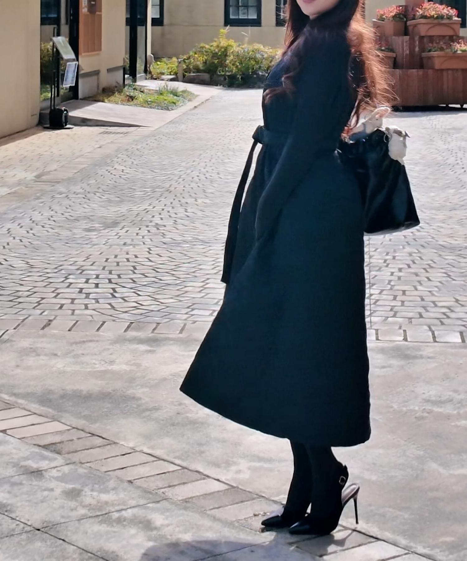 キルティングロングジレワンピース