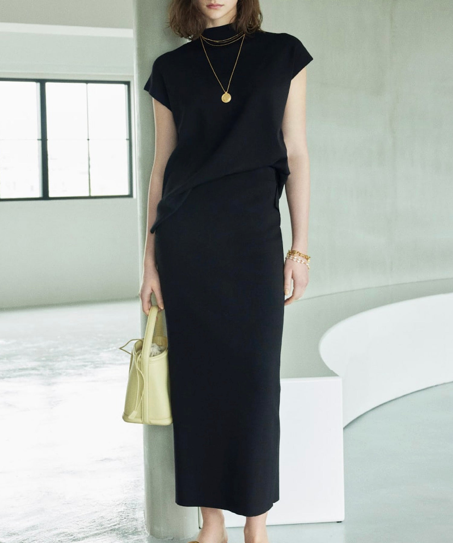 ハイネックニットスカートセット/こんな気温差にちょうどいいニットセット