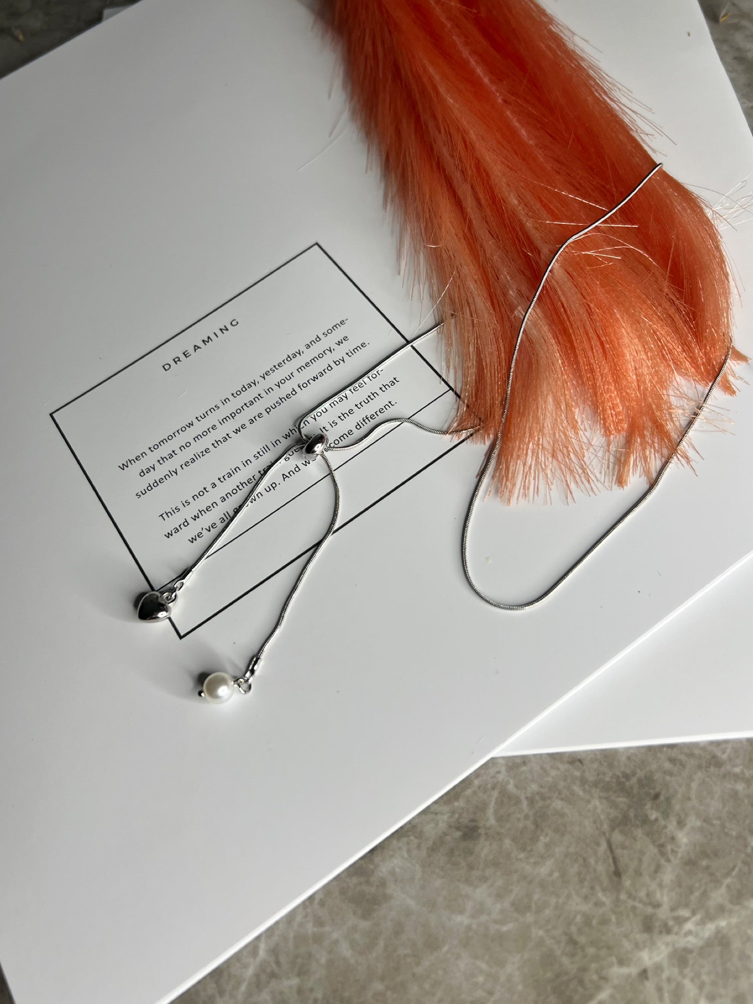 ハート&パール・クロスネックレス