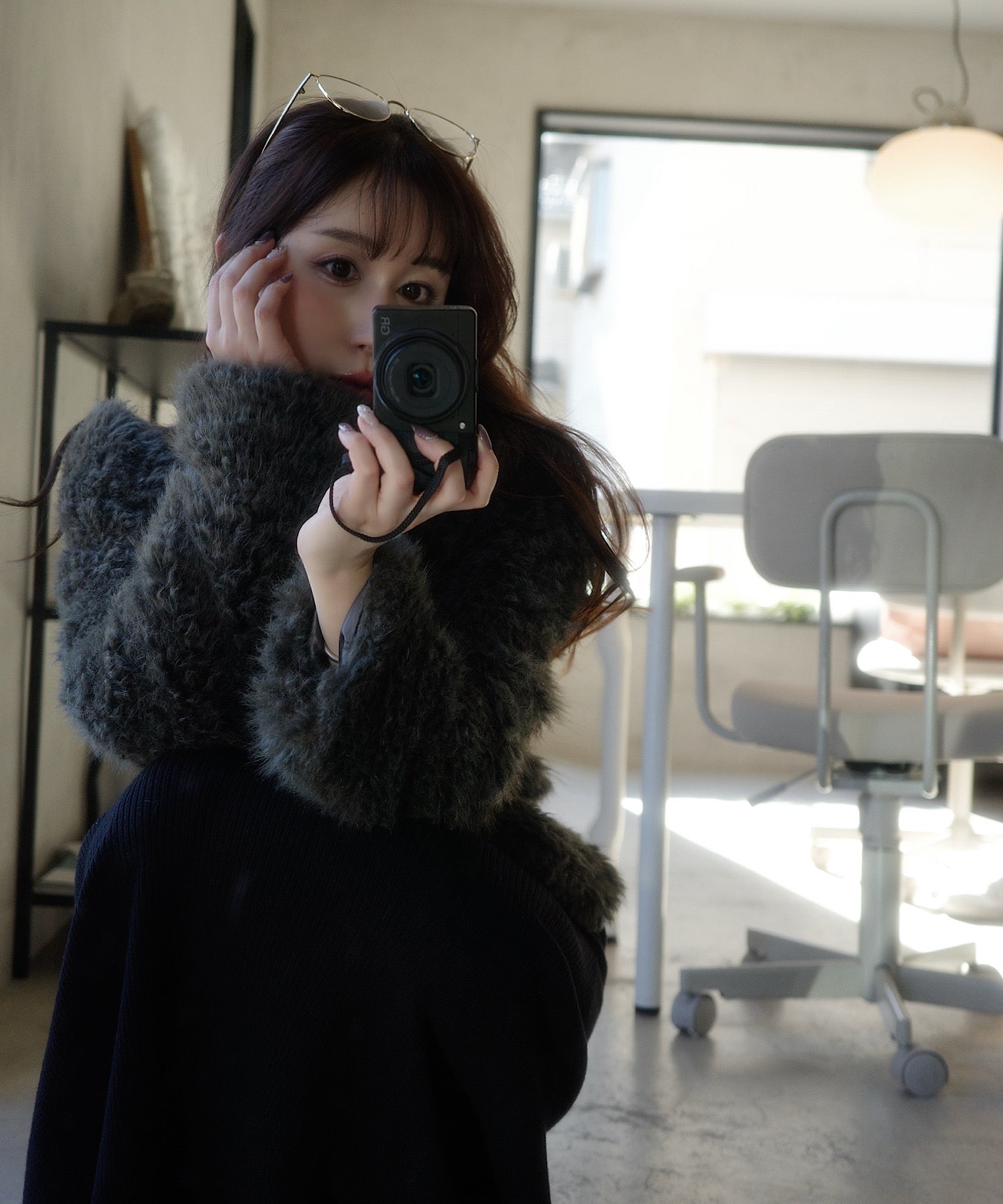 ラムタッチ エコファーショートコート