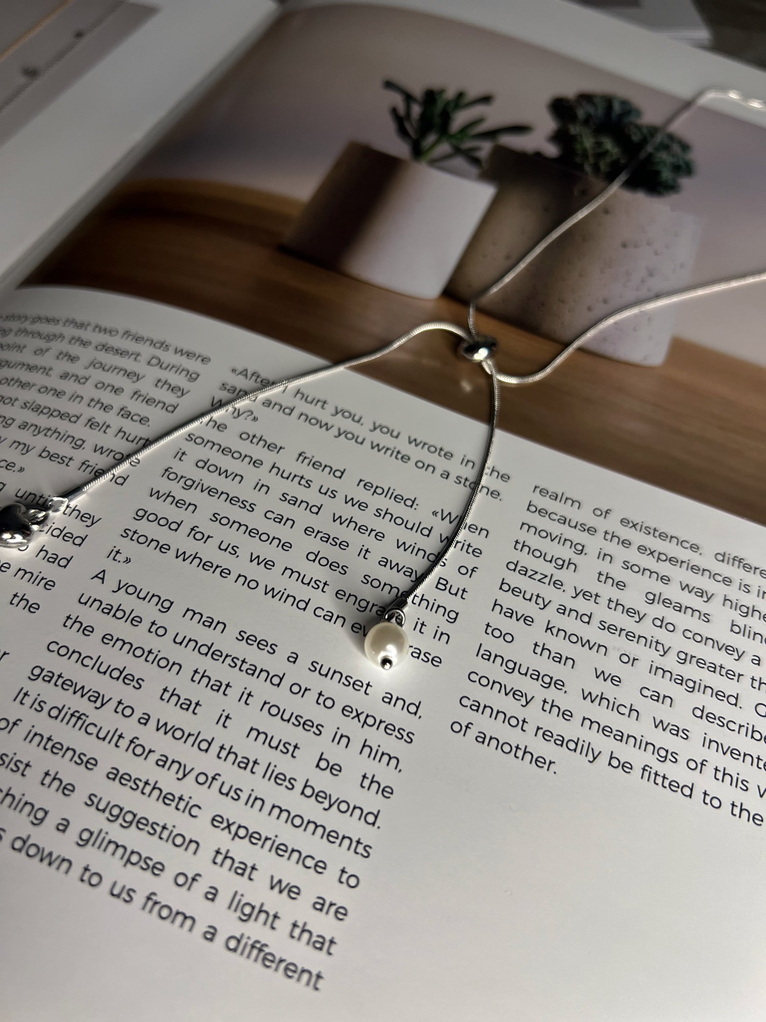 ハート&パール・クロスネックレス