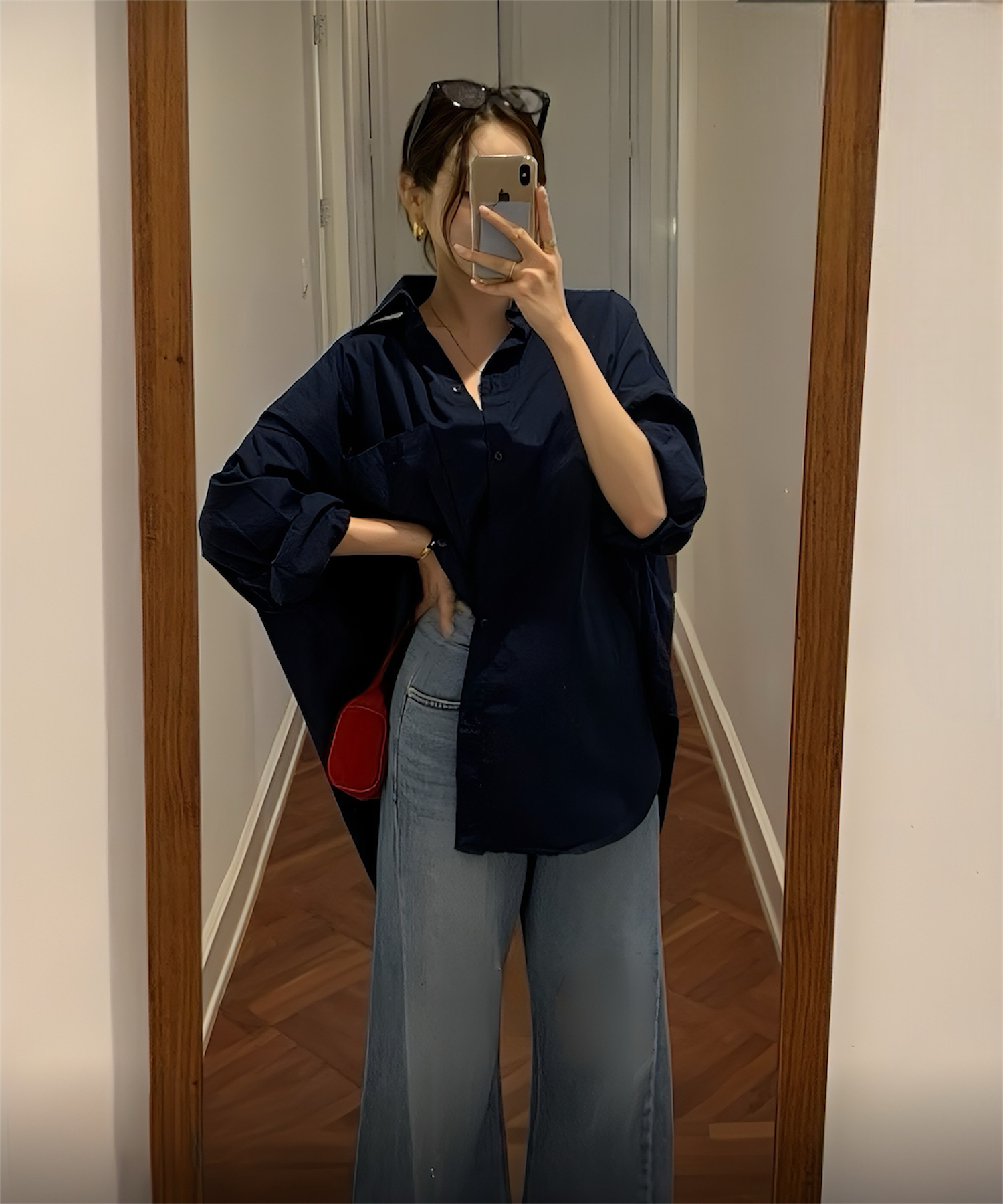 オーバーフィットシャツ