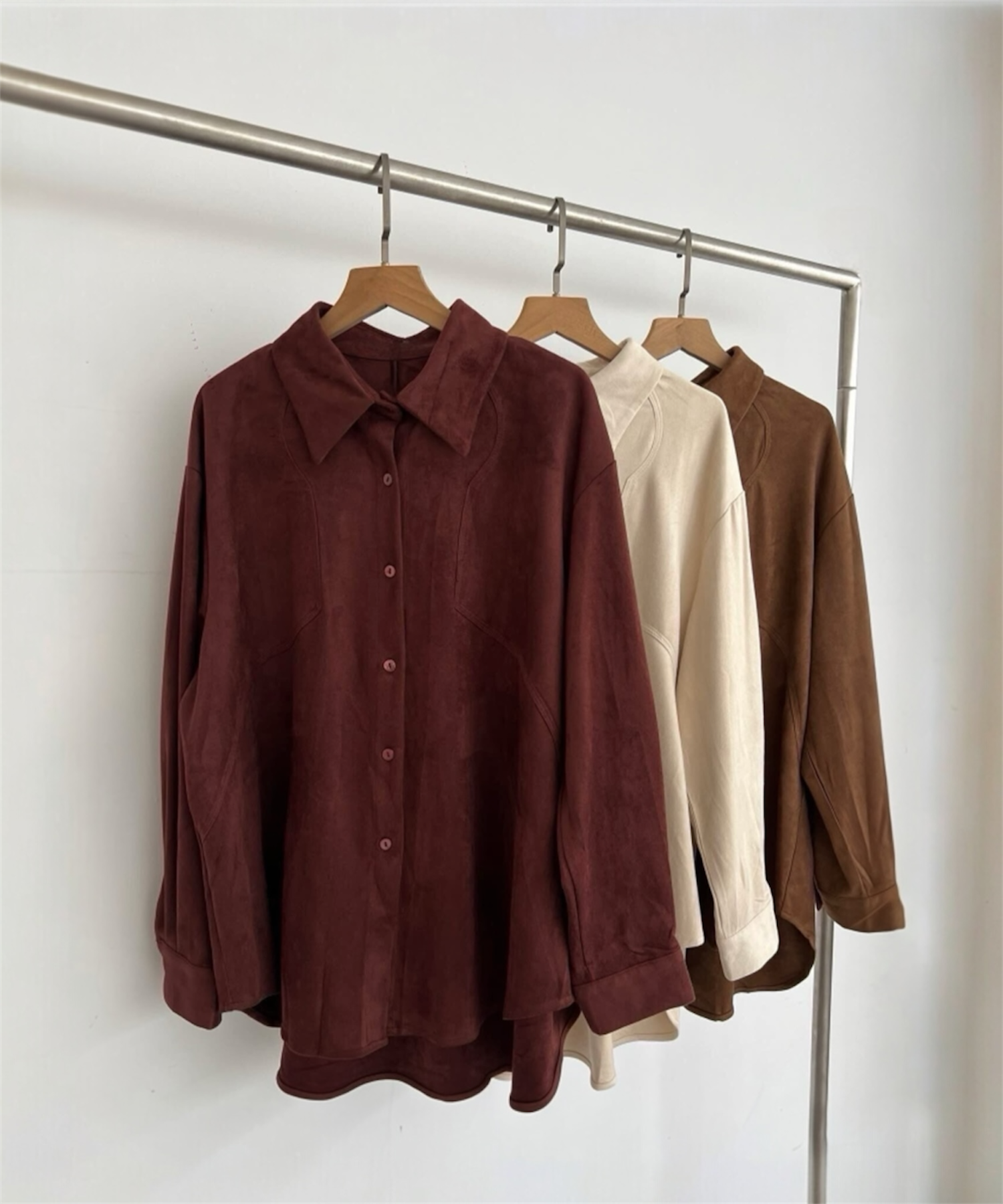 フェイクスエードオーバーシャツ