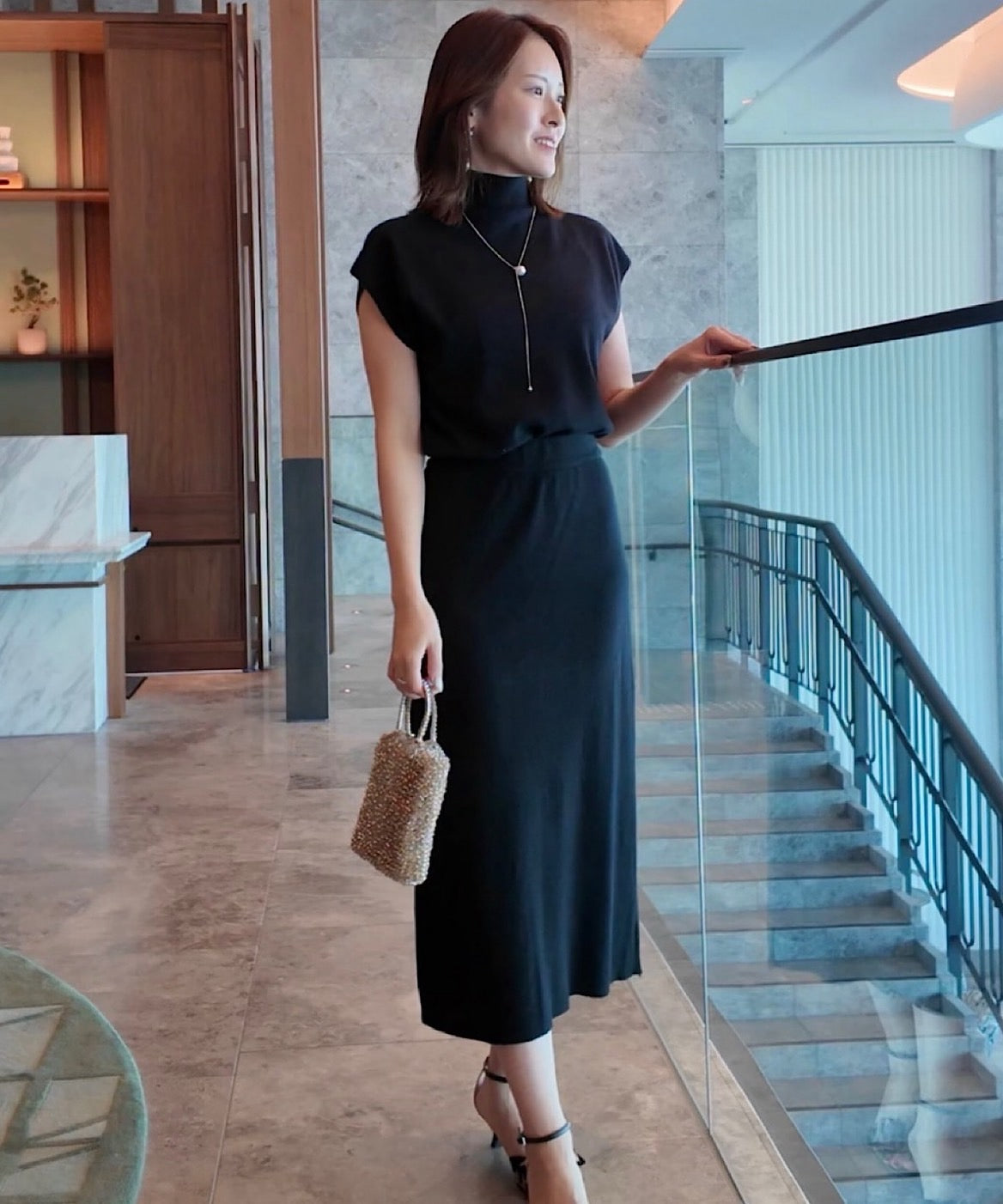 ハイネックニットスカートセット/こんな気温差にちょうどいいニットセット