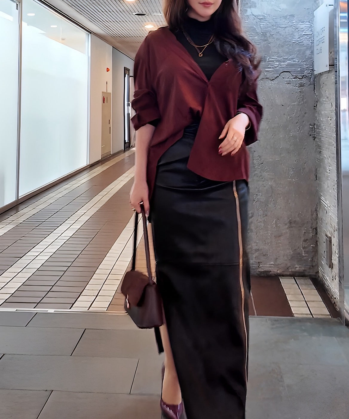 フェイクスエードオーバーシャツ