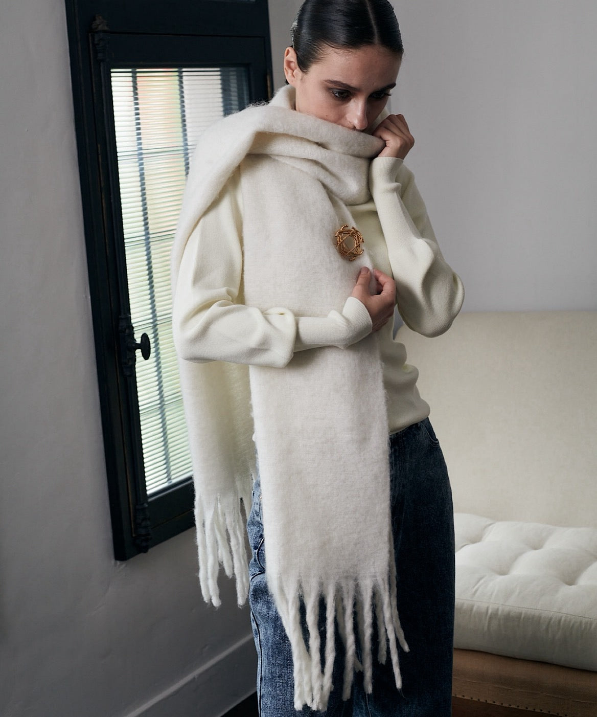 🧣 シグネチャーフリンジストール/Signature Fringe Stole