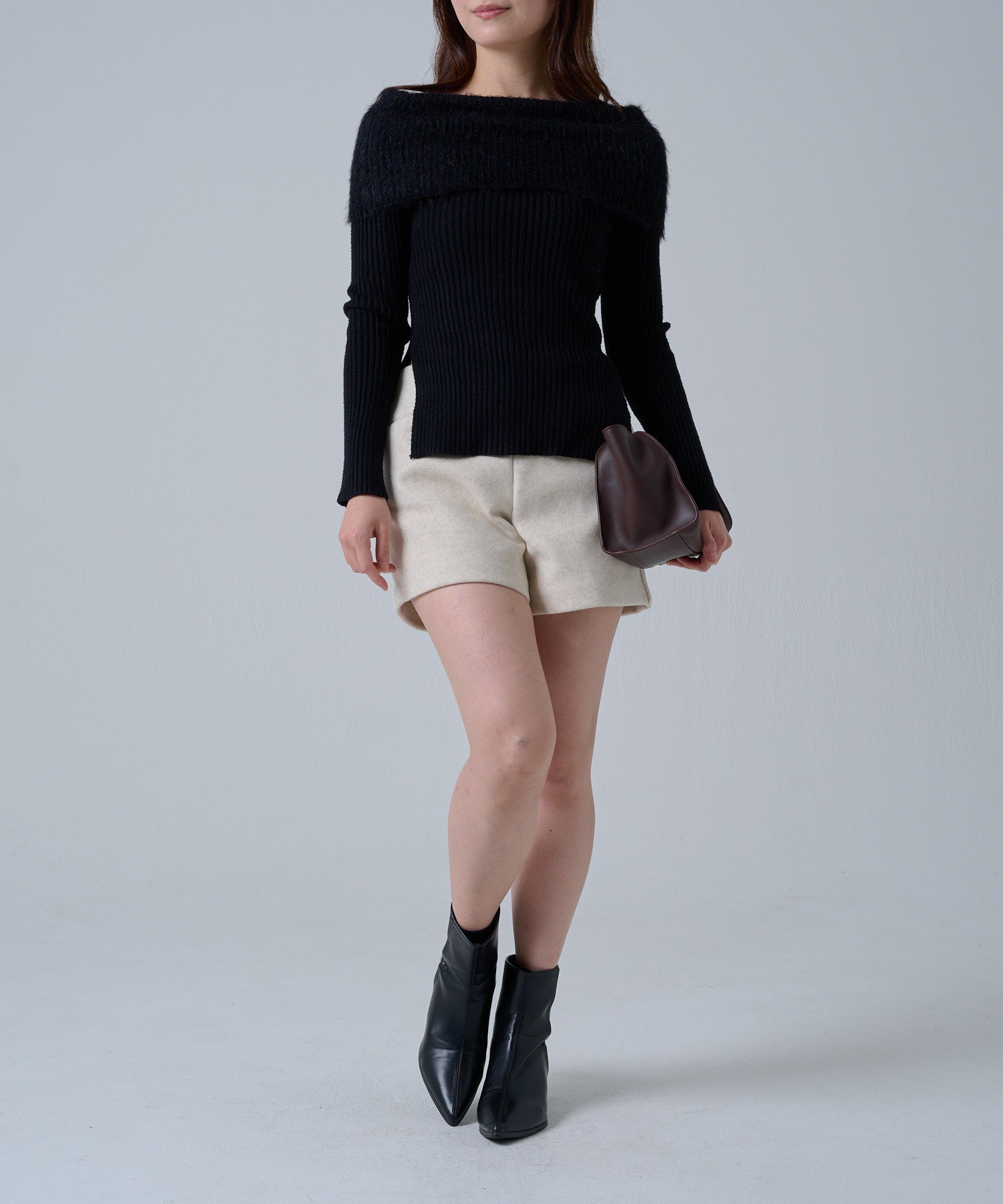 メルトンウールmixショートパンツ／Melton Wool Mix Shorts