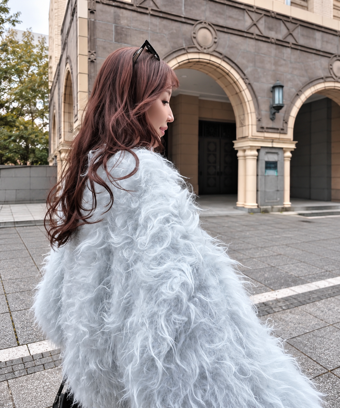 ロングヘア フラッフィーカーデ