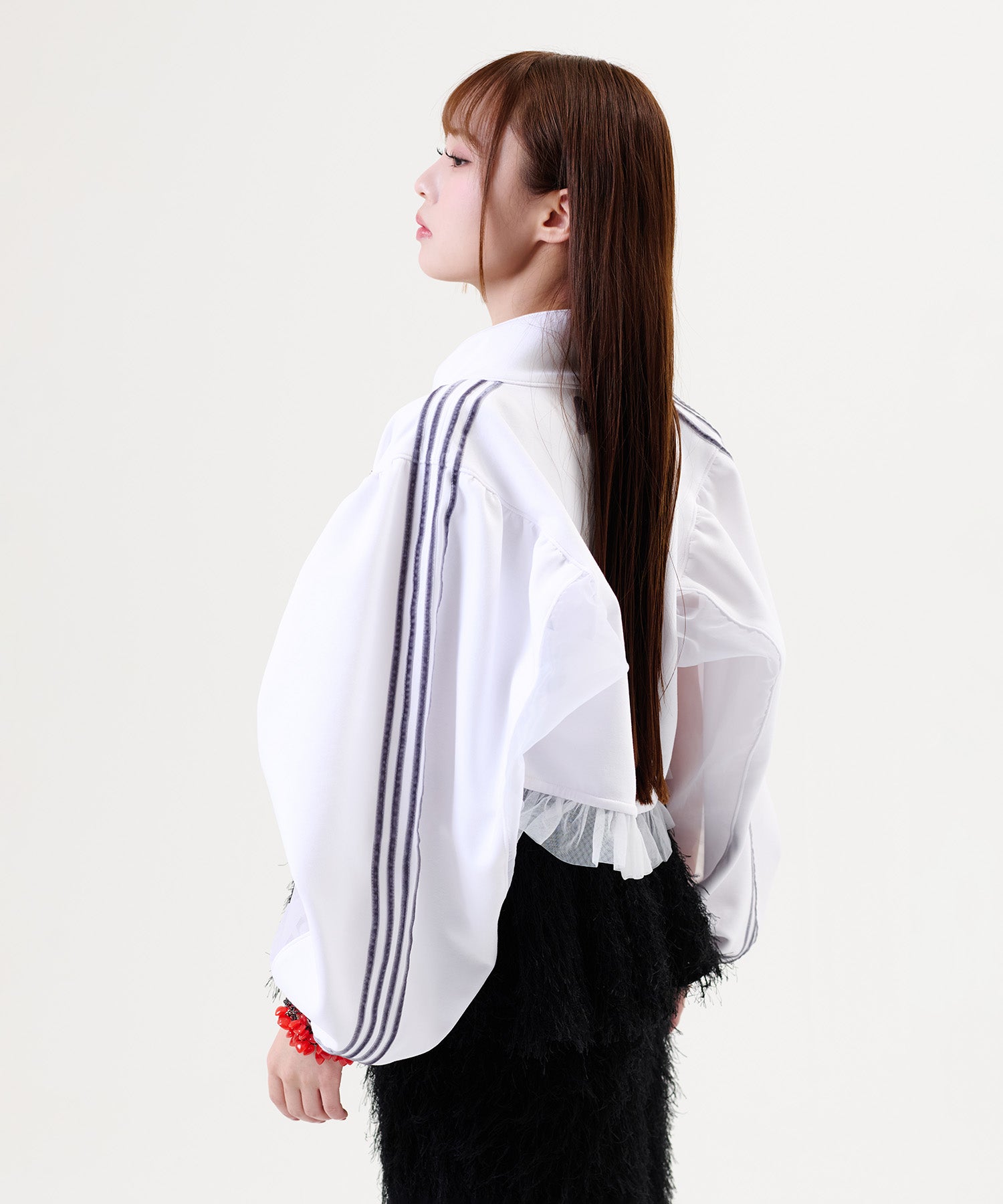 Side Line Sheer Cropped Blouson/サイドラインシアークロップド ブルゾン