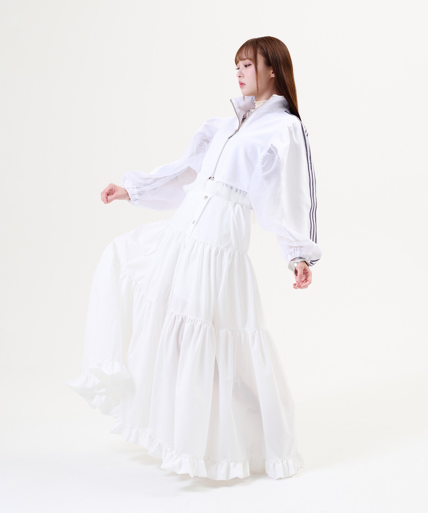 Side Line Sheer Cropped Blouson/サイドラインシアークロップド ブルゾン