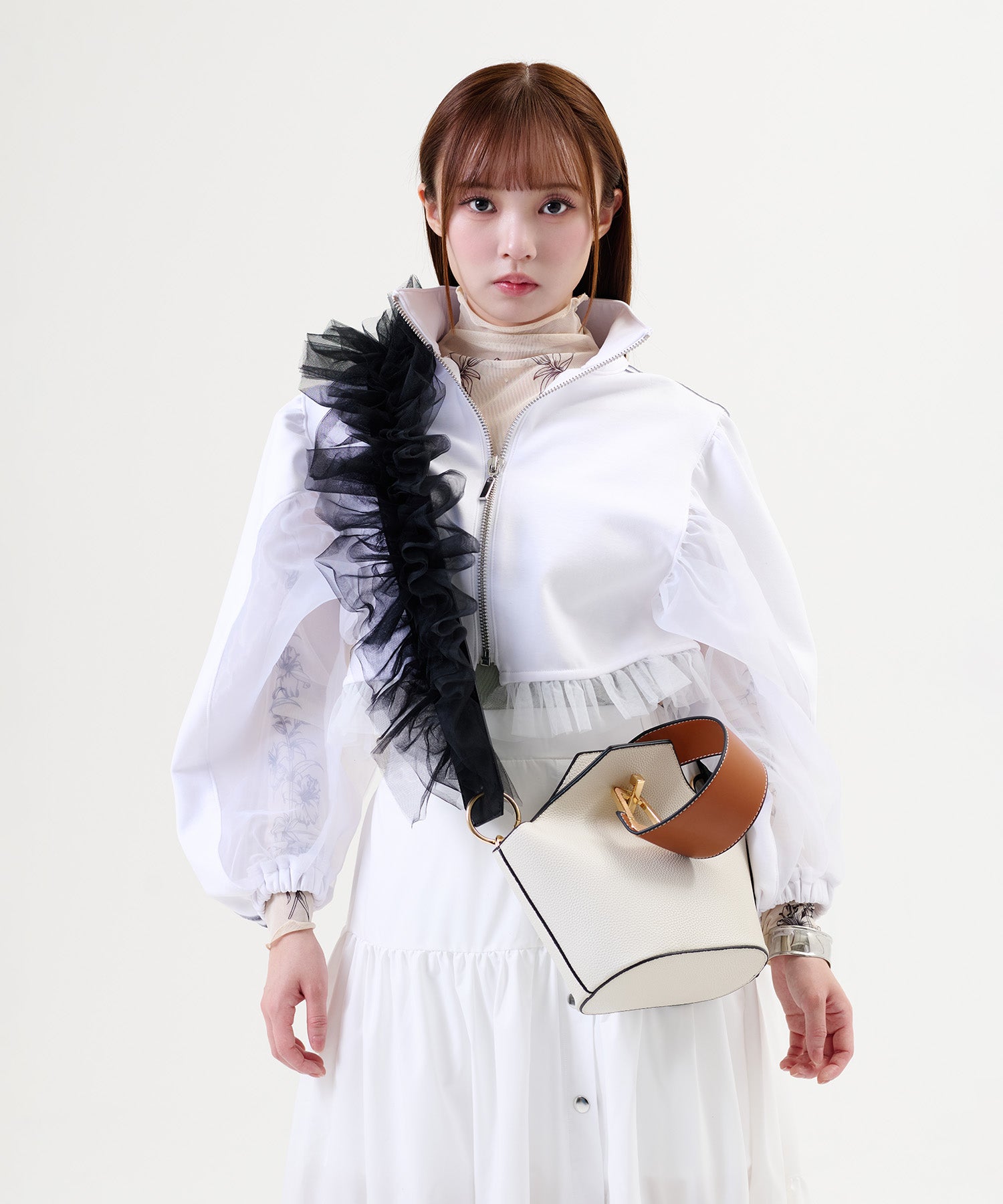 MINA Frill Strap & Mini Bag Set / MINAフリルストラップ＆ミニバッグセット