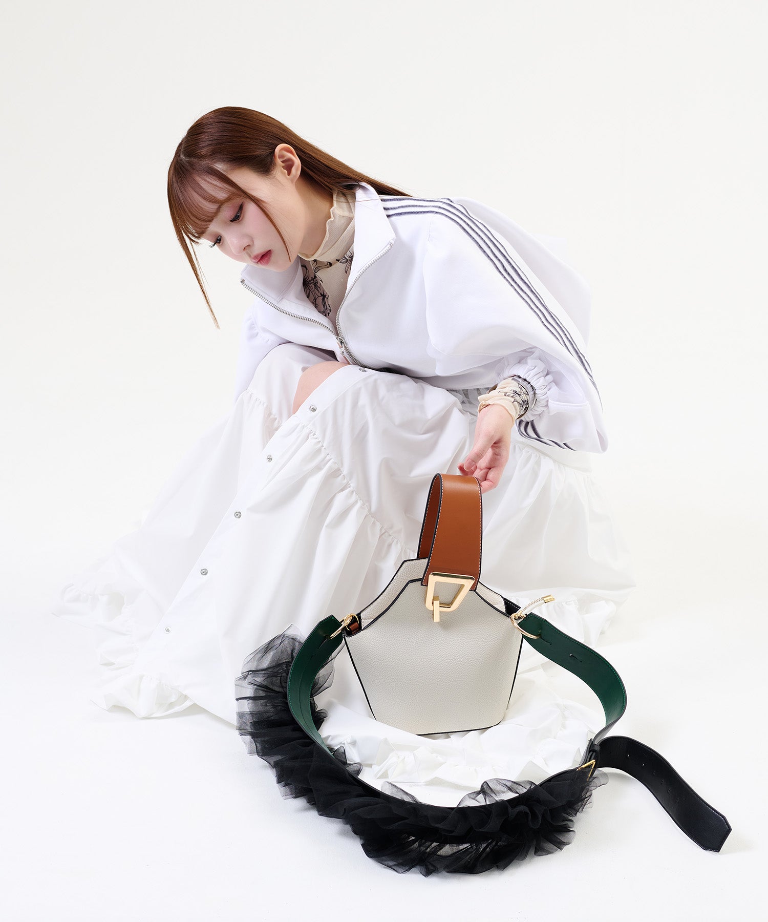 MINA Sheer Frill Strap（Single）/MINA シアーフリルストラップ（単体）