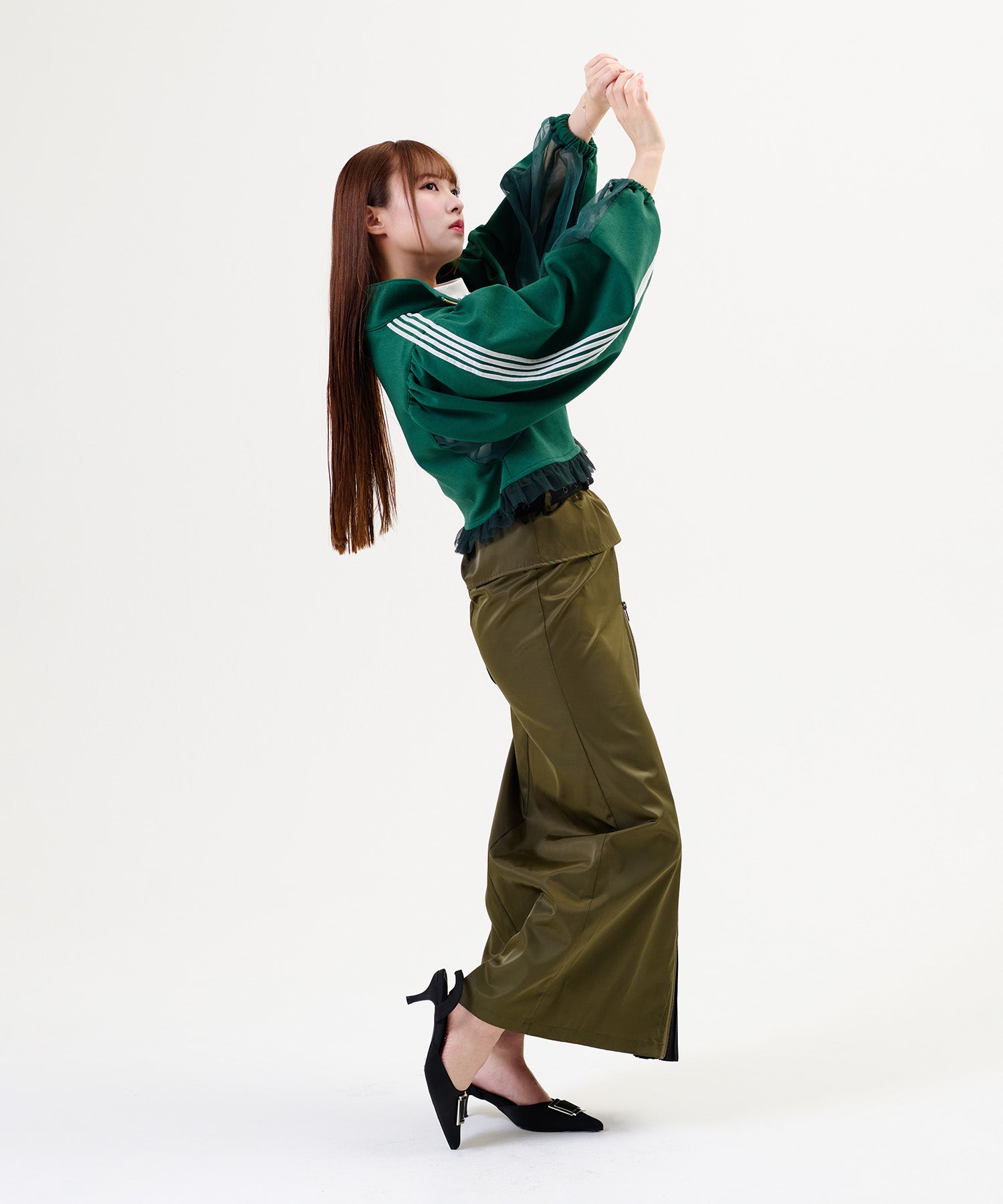 Side Line Sheer Cropped Blouson/サイドラインシアークロップド ブルゾン