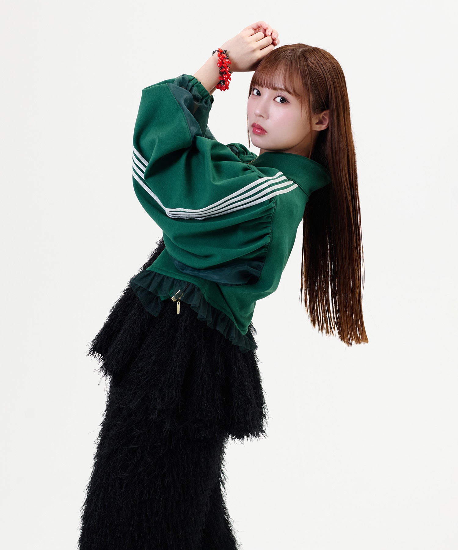 Side Line Sheer Cropped Blouson/サイドラインシアークロップド ブルゾン