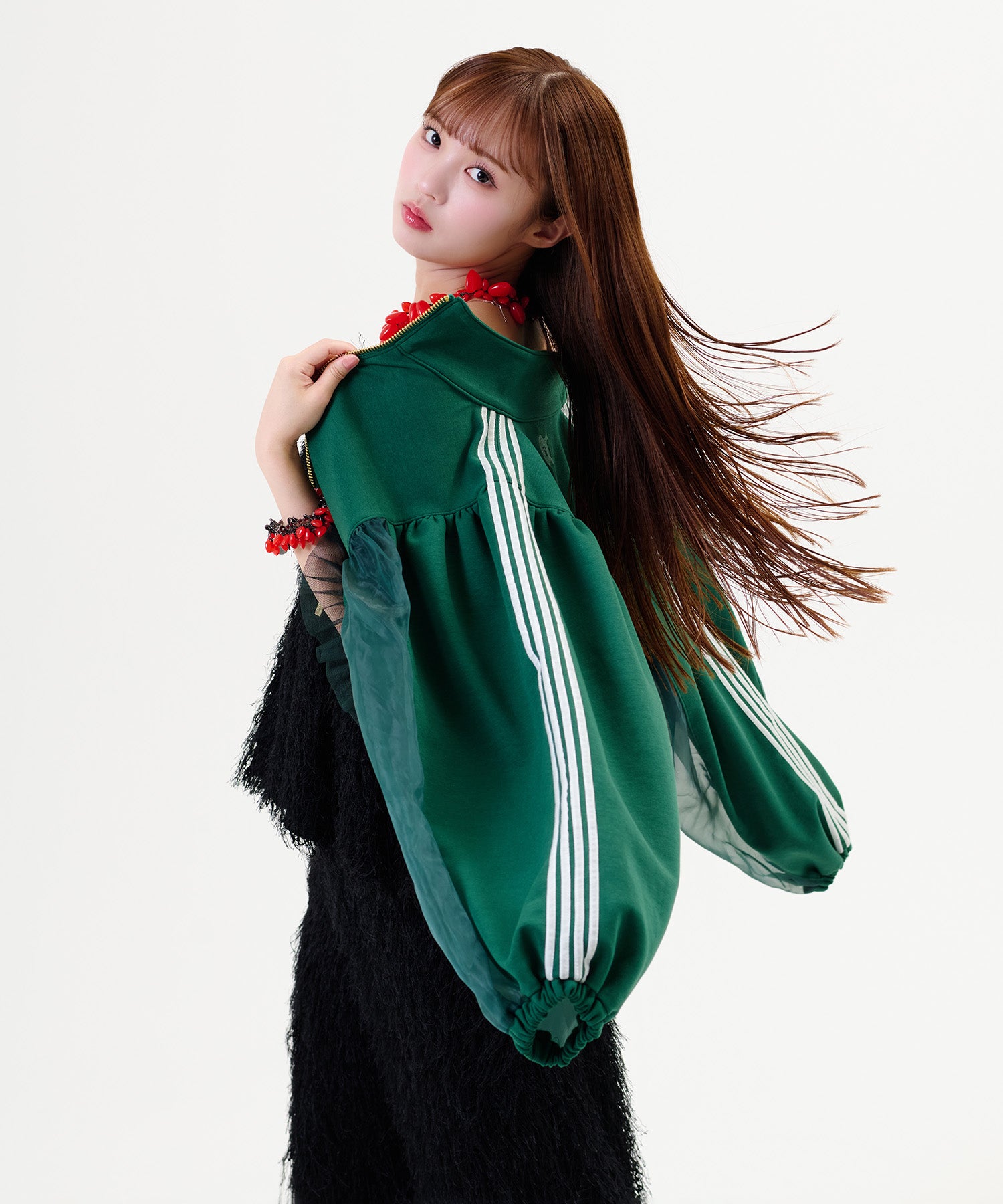 Side Line Sheer Cropped Blouson/サイドラインシアークロップド ブルゾン