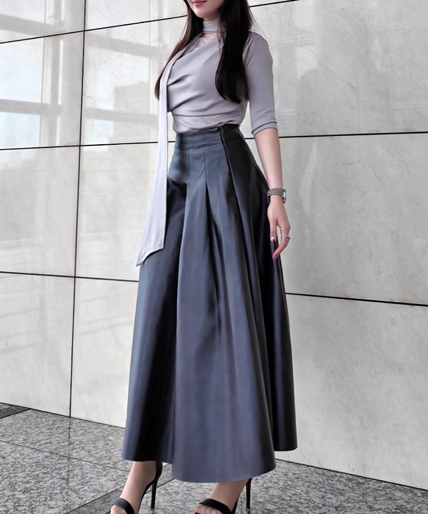 【ご予約商品】スカーフアクセント ドレープブラウス