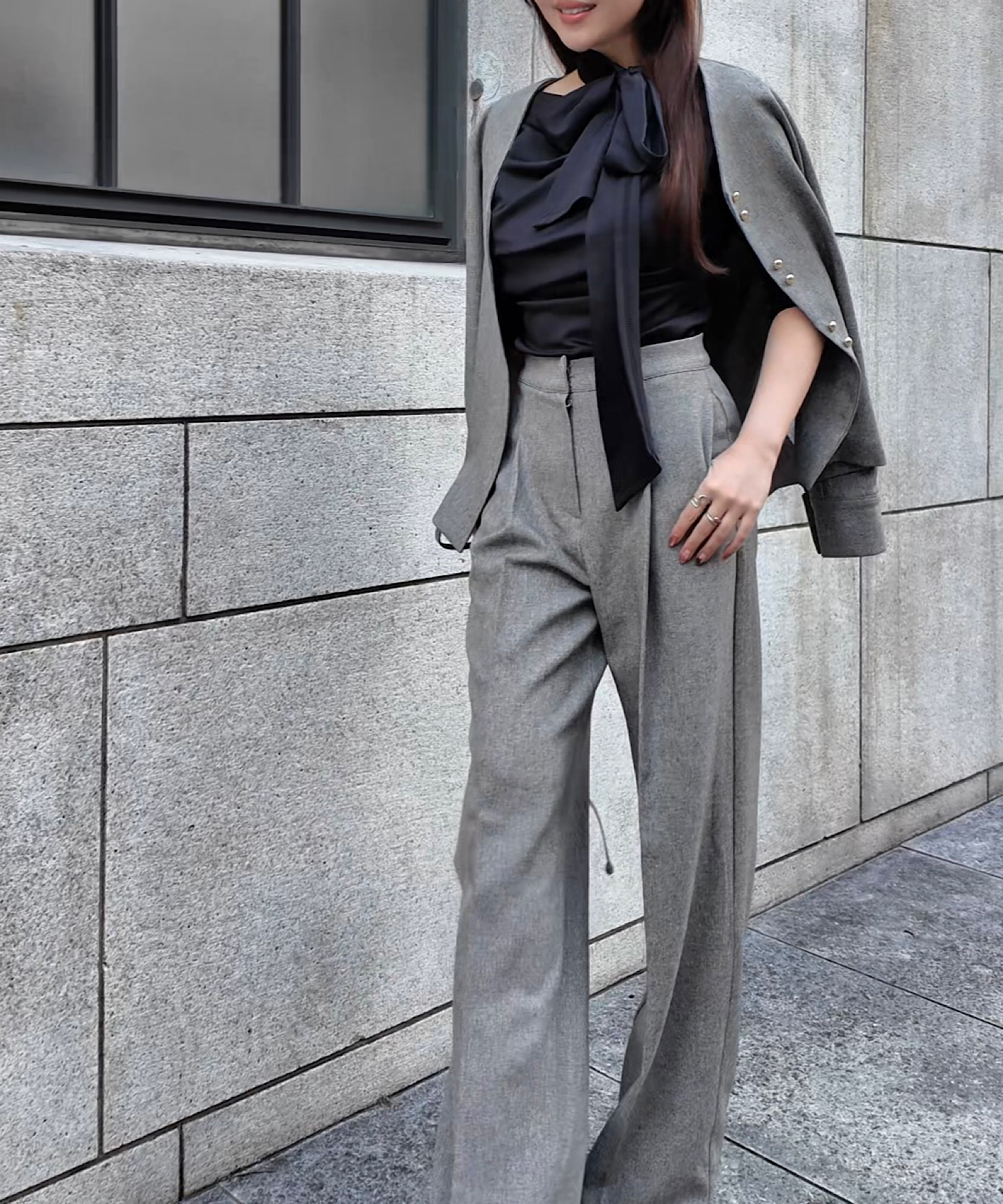 ビューティーライン セミワイドパンツ【セットアップ商品:15470012】