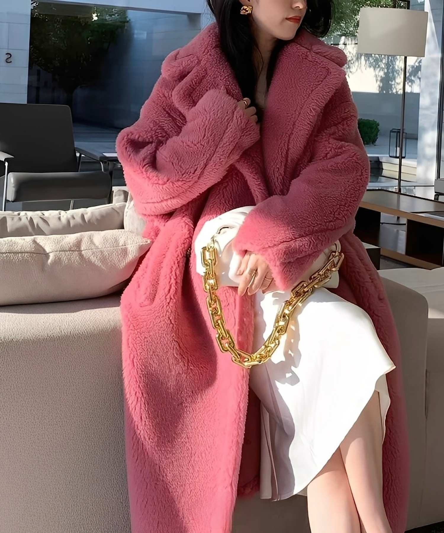 【予約受注】プレミアムテディ ロングボアコート / Premium Teddy Long Boa Coat