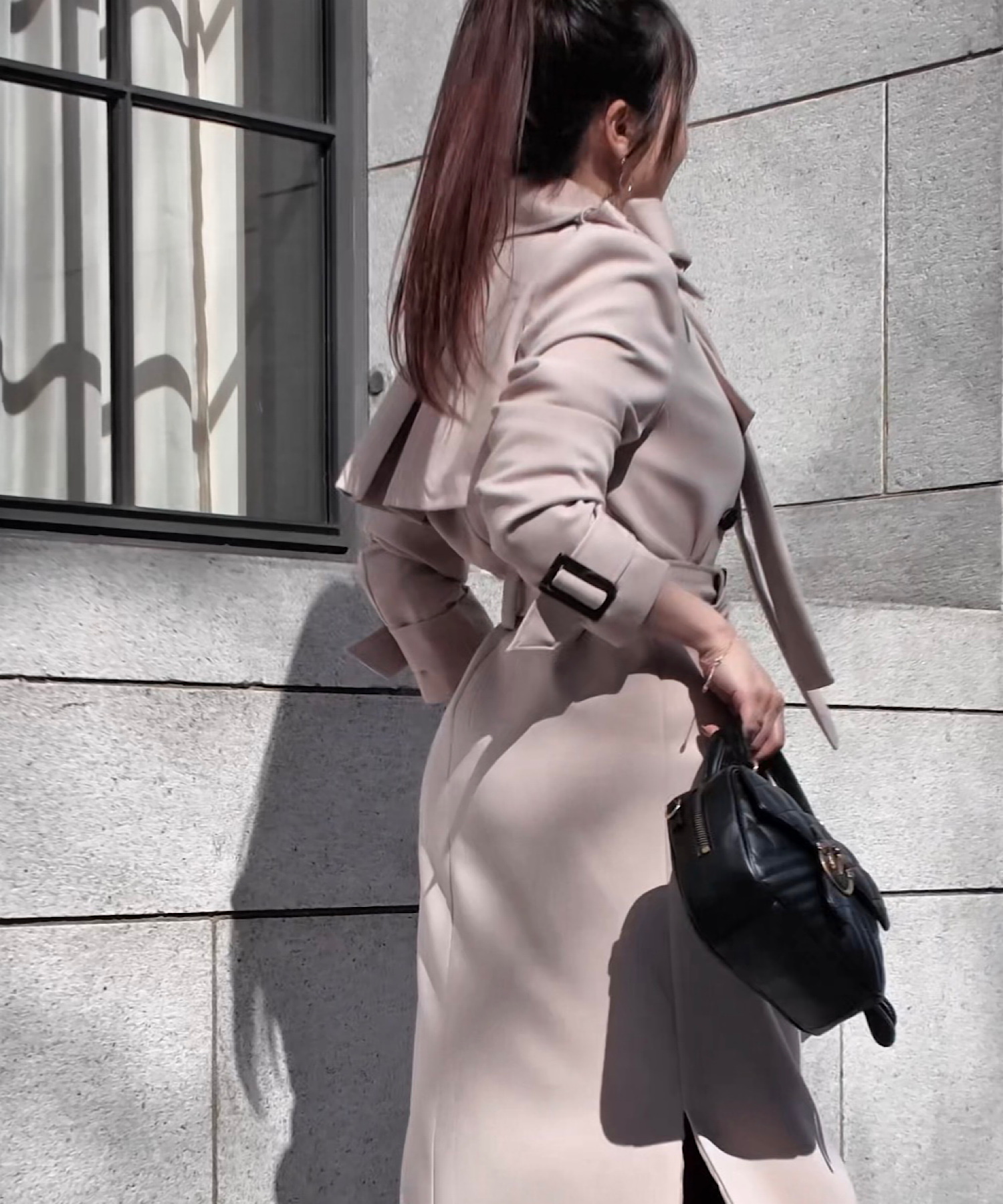 リボンタイ エポーレットトレンチコート