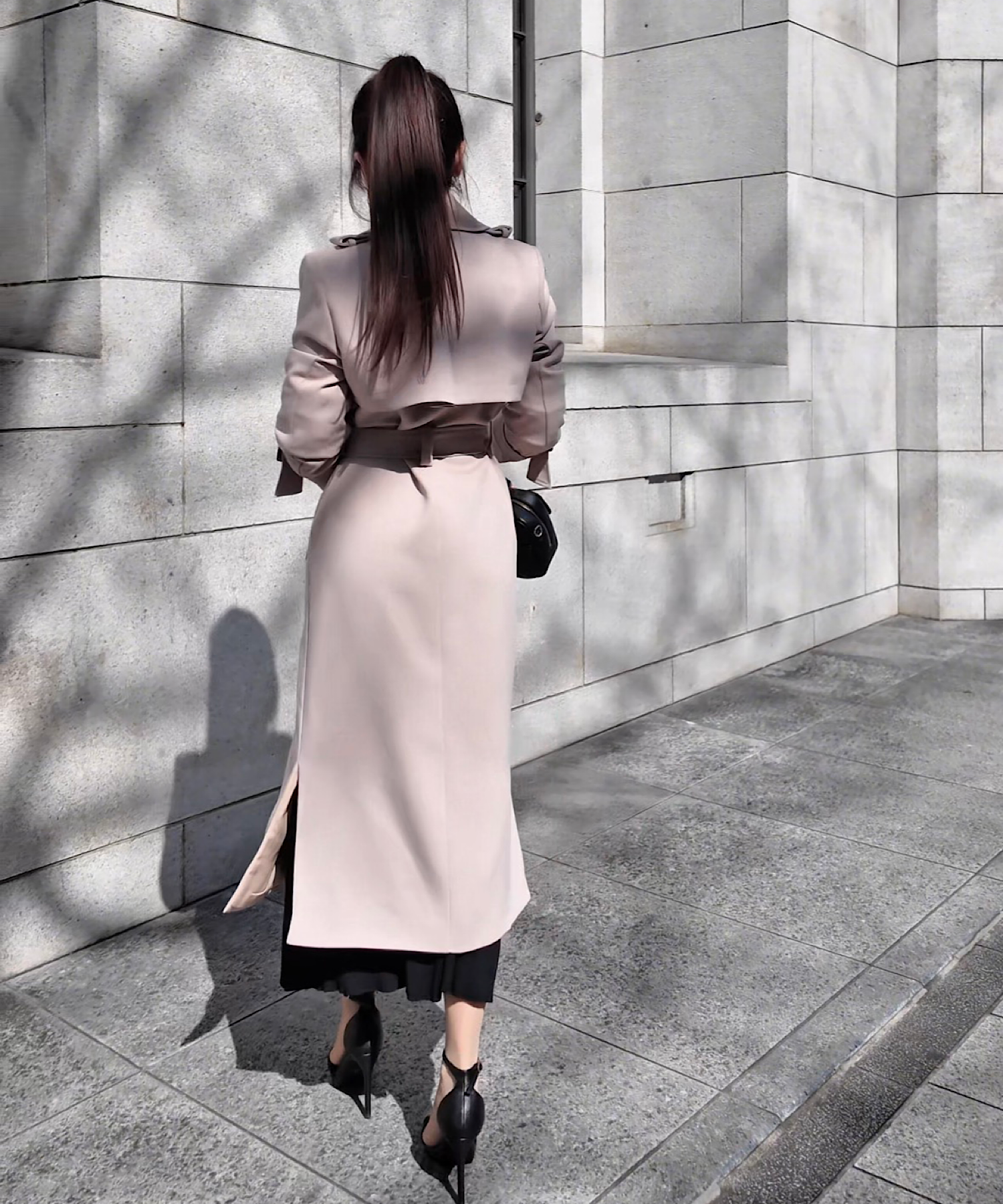 リボンタイ エポーレットトレンチコート