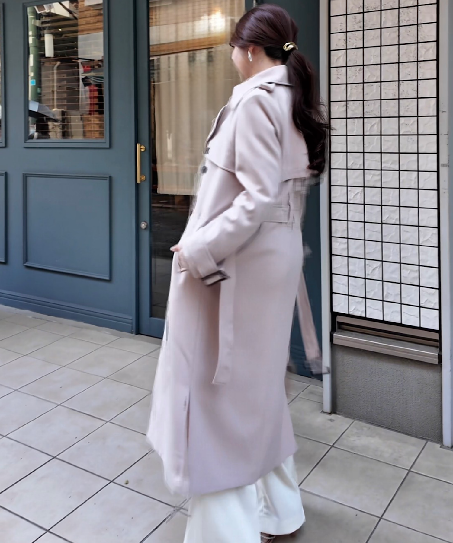 リボンタイ エポーレットトレンチコート