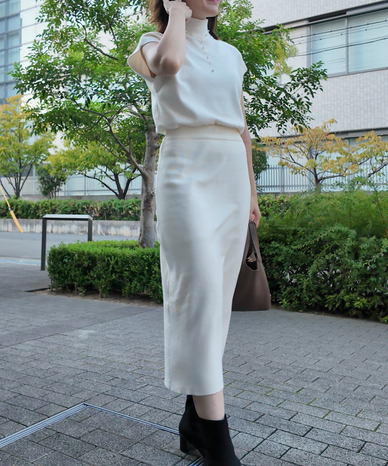 ハイネックニットスカートセット/こんな気温差にちょうどいいニットセット