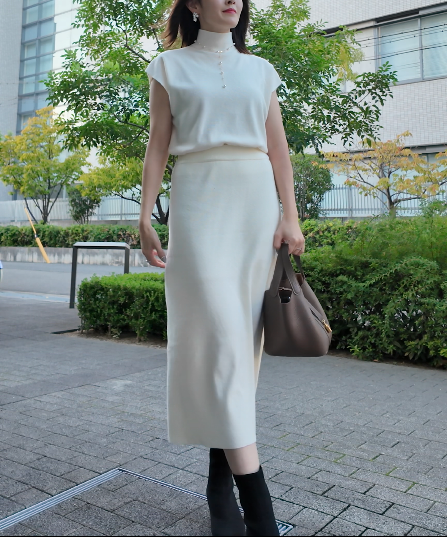 ハイネックニットスカートセット/こんな気温差にちょうどいいニットセット