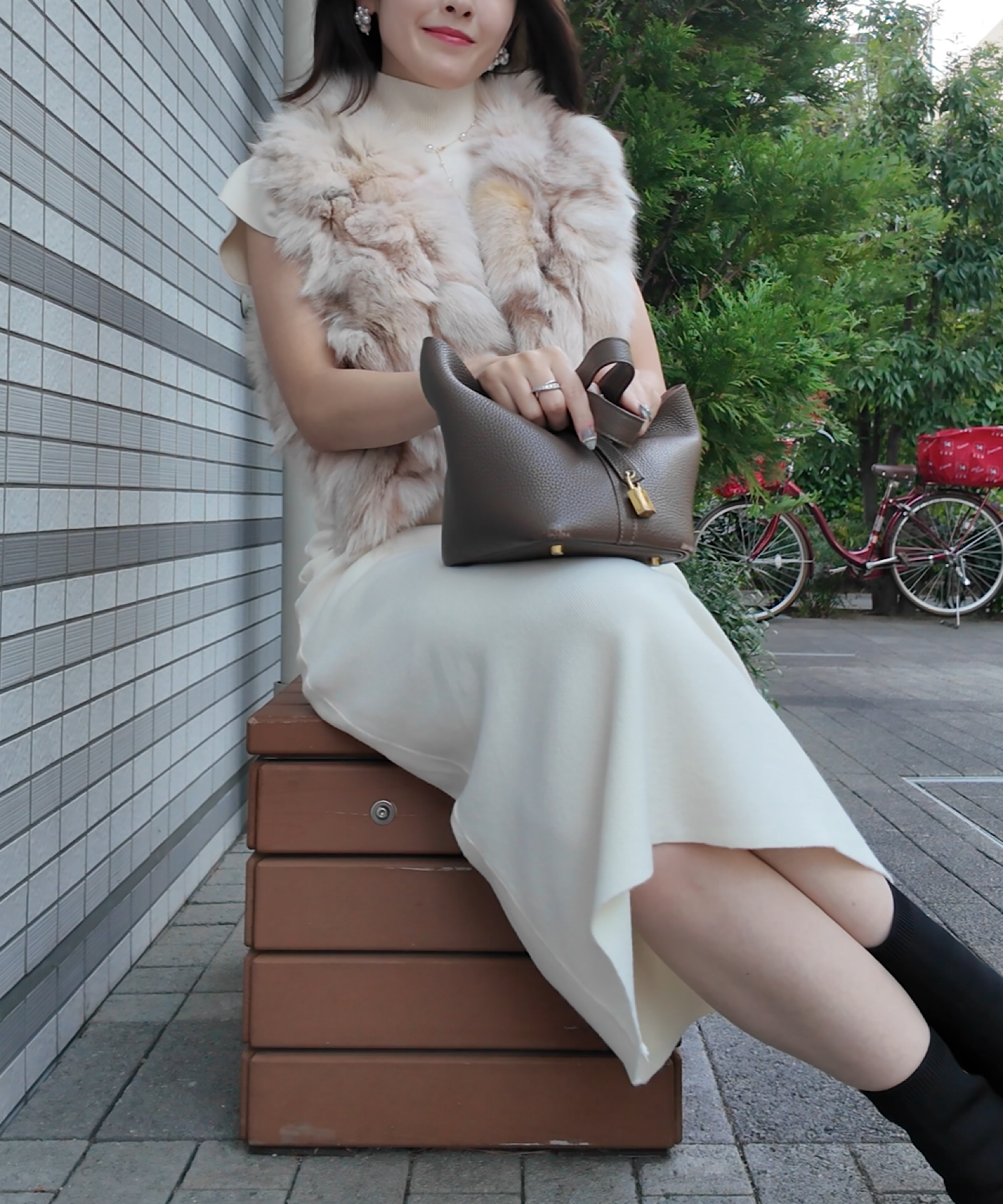 ハイネックニットスカートセット/こんな気温差にちょうどいいニットセット