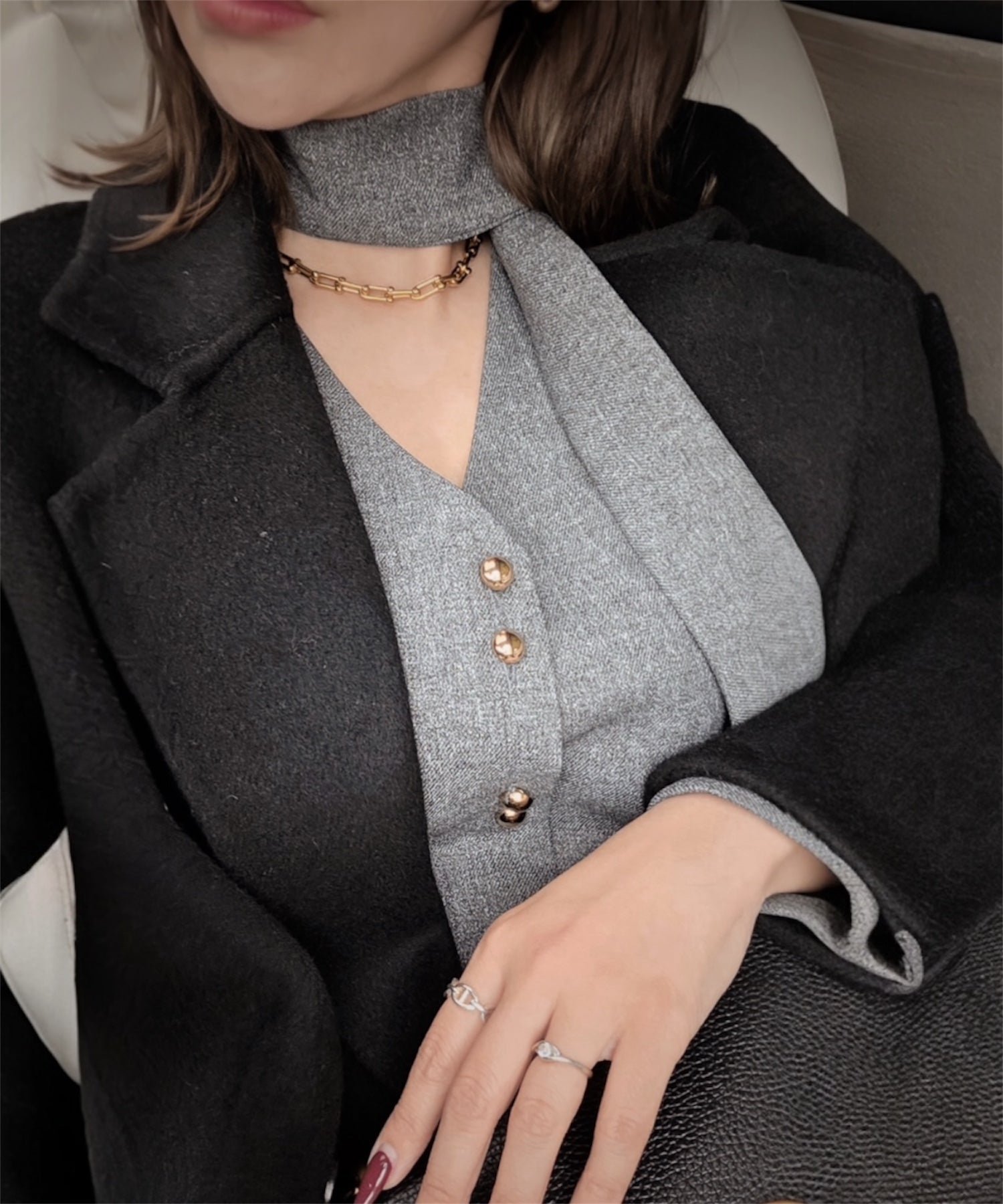 ゴールドボタンジャケット＆スカーフタイ【＊セットアップ商品:15450007】