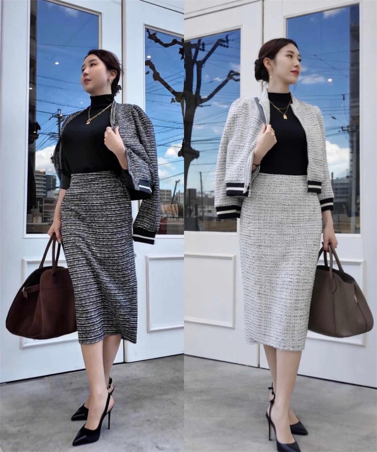 【一部ご予約商品】ツイードニットセットアップ