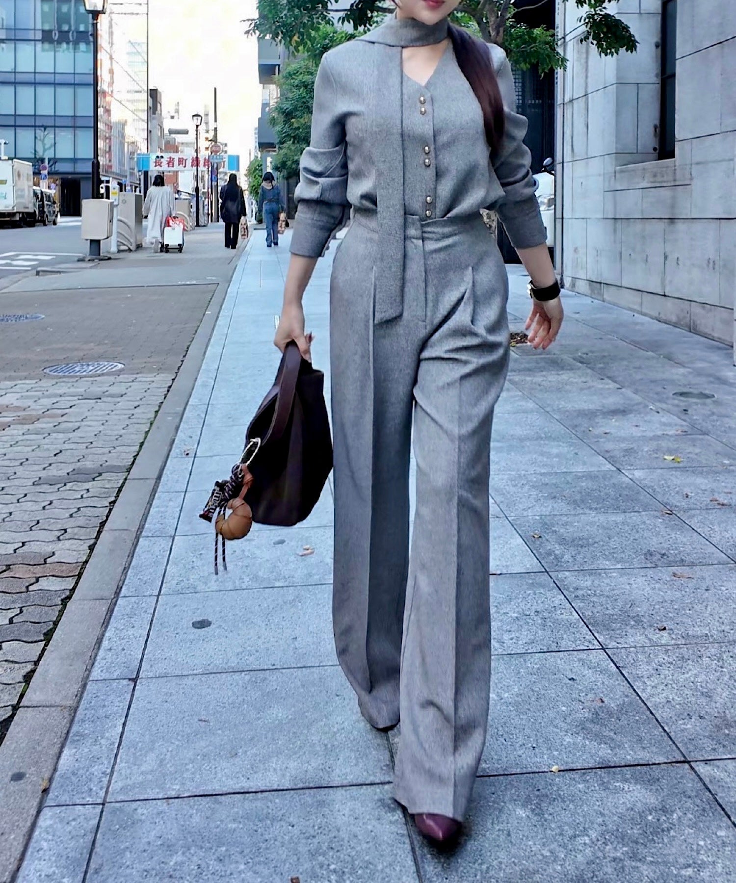 ビューティーライン セミワイドパンツ【セットアップ商品:15470012】