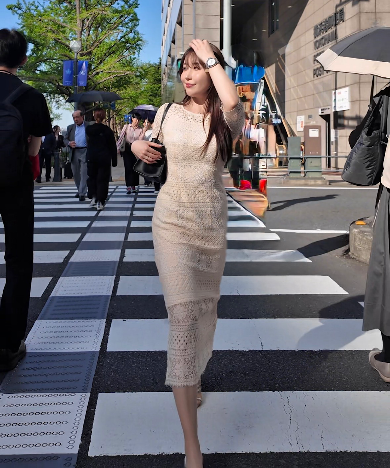 レースレイヤードワンピース（キャミセット）