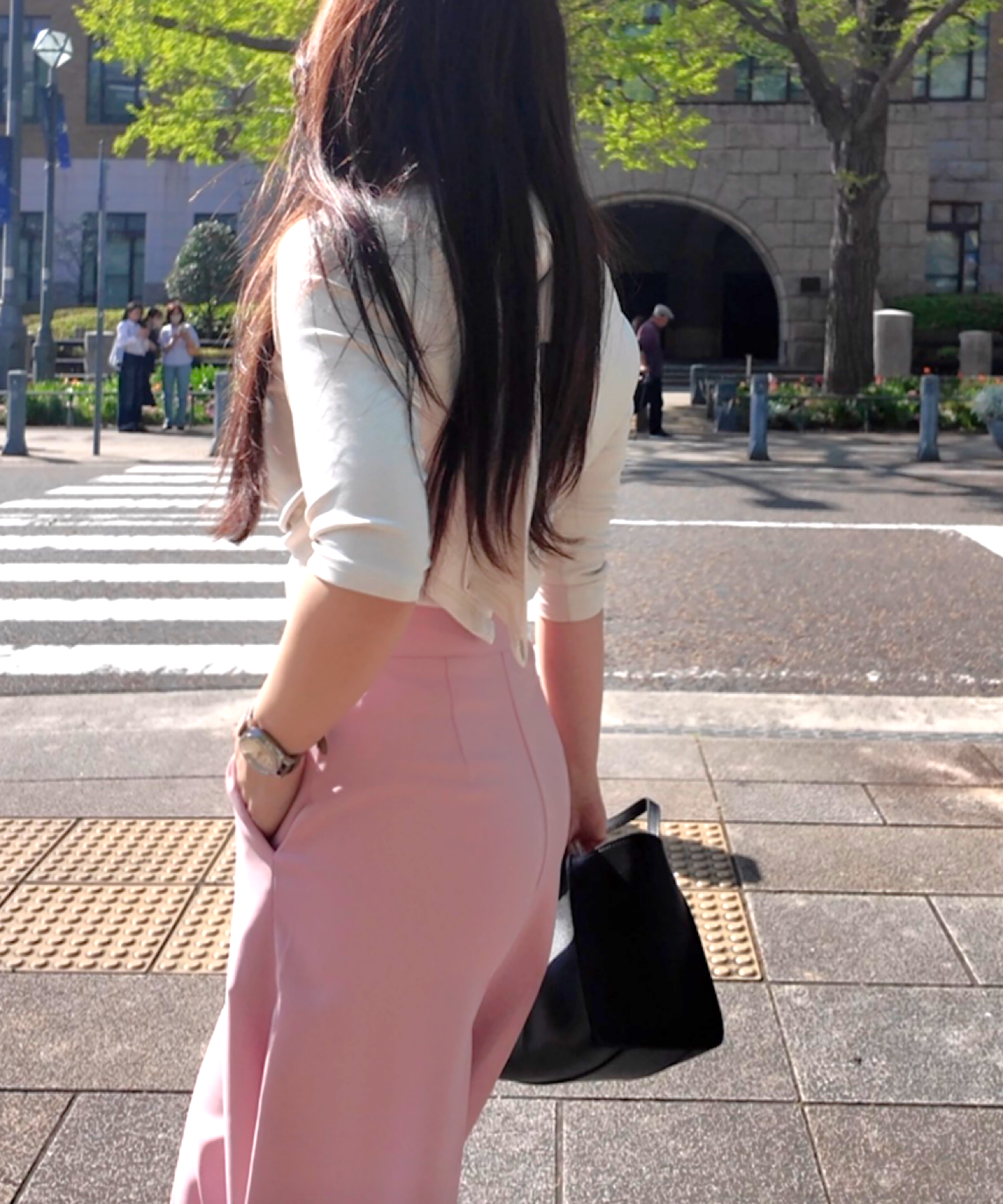 ハイウエストワイドパンツ ＜3サイズ展開＞　＊美シルエット設計